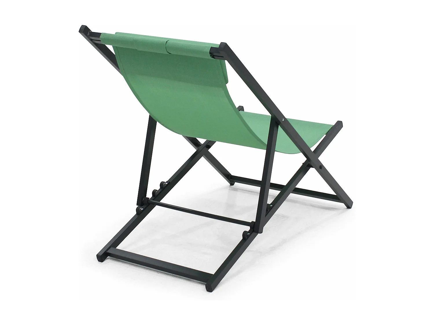 Lot de 2 transats en aluminium vert