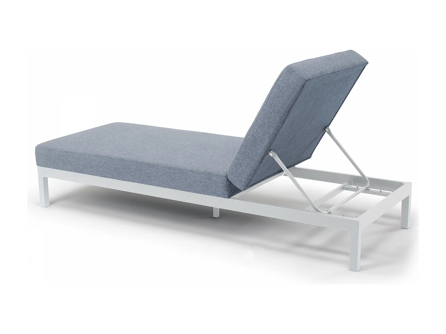 Set van 2 witte ligstoelen