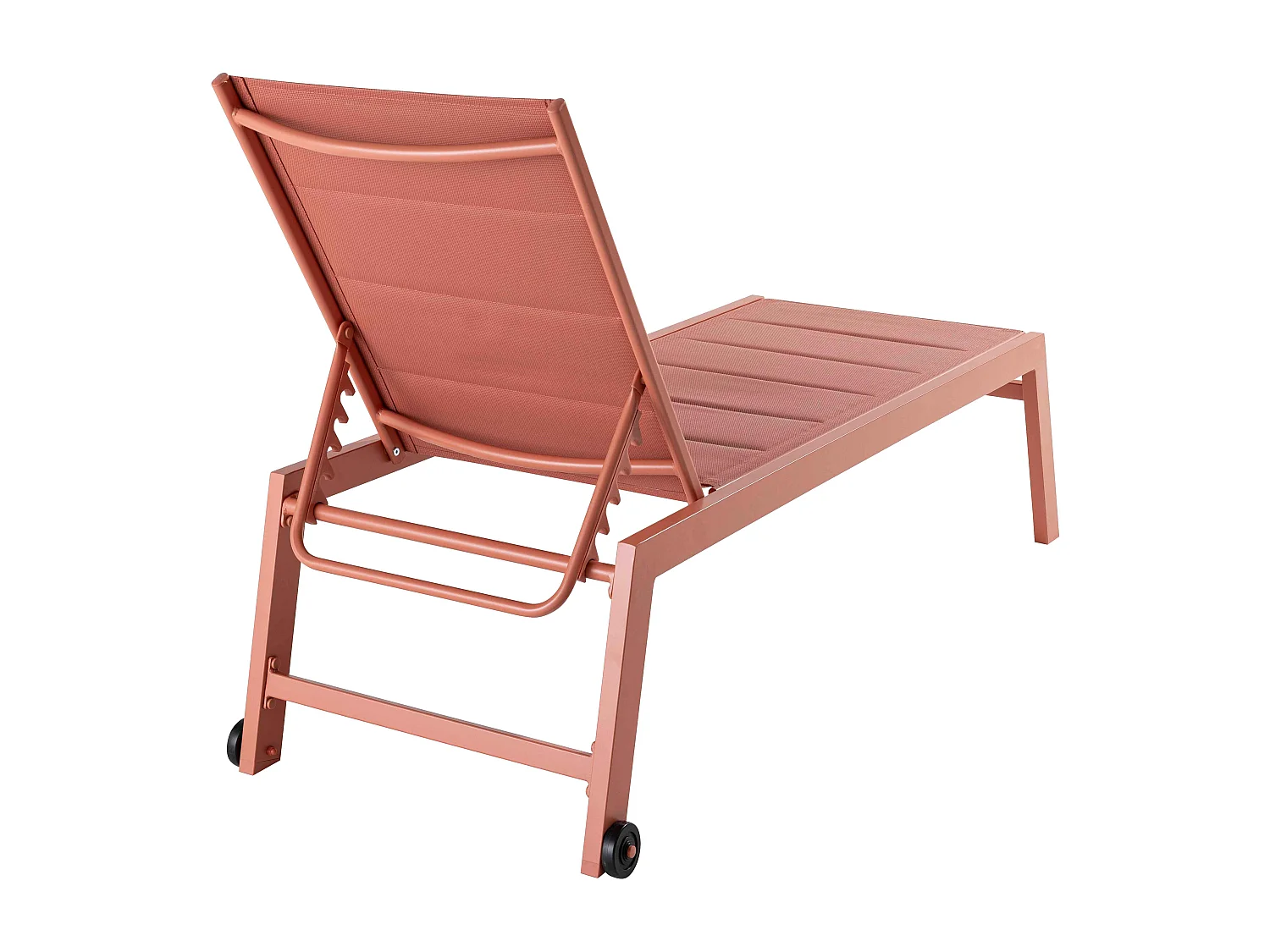 Lot de 2 bains de soleil en aluminium et textilène argile - Noumea