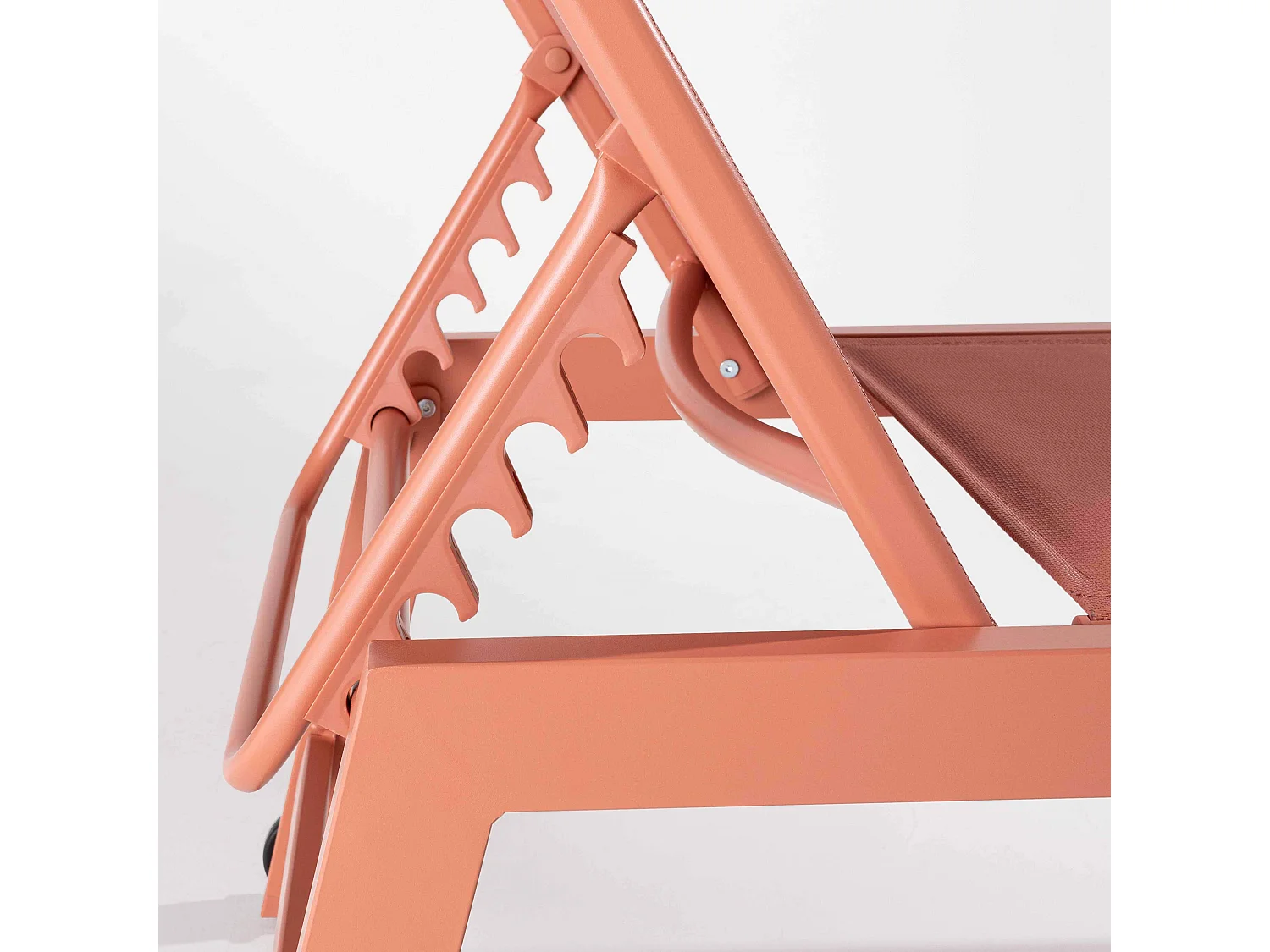 Lot de 2 bains de soleil en aluminium et textilène argile - Noumea