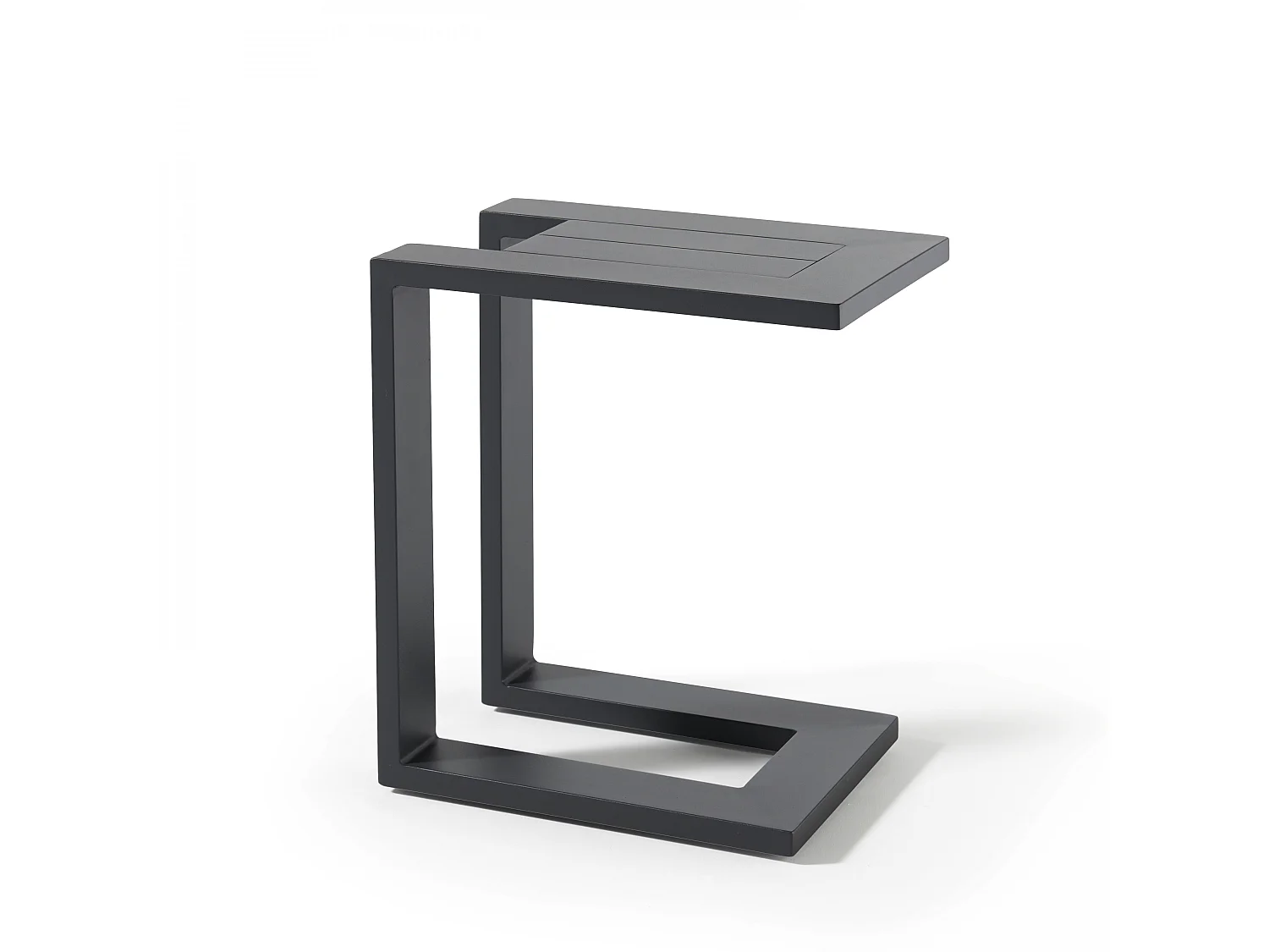 Conjunto de tumbonas con bandeja de aluminio gris