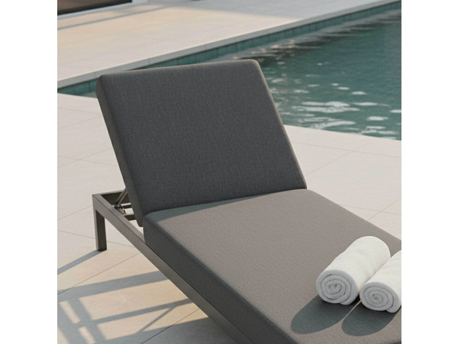 Bain de soleil en aluminium gris - Galapagos