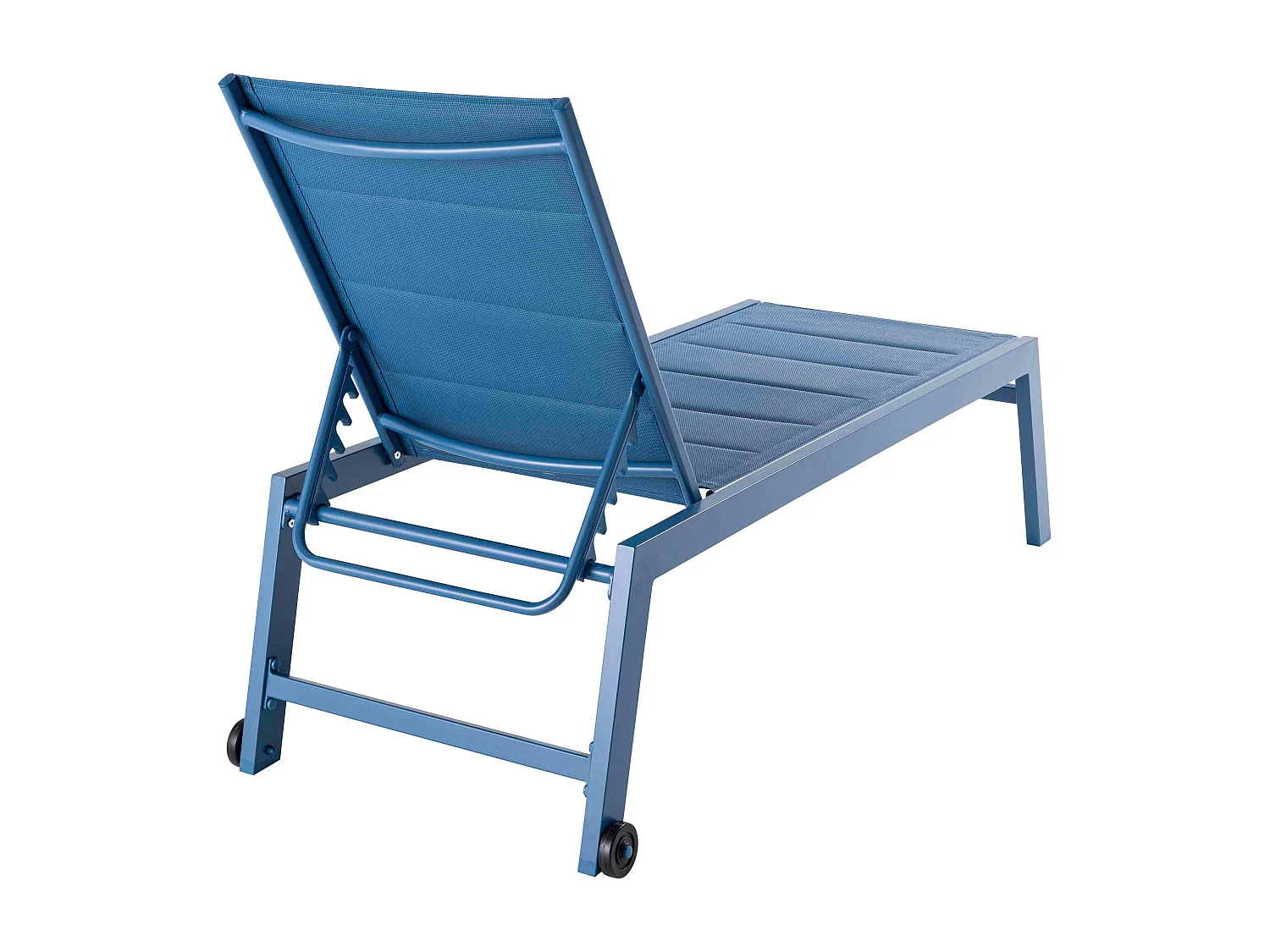 Lot de 2 bains de soleil en aluminium et textilène bleu pacifique - Noumea