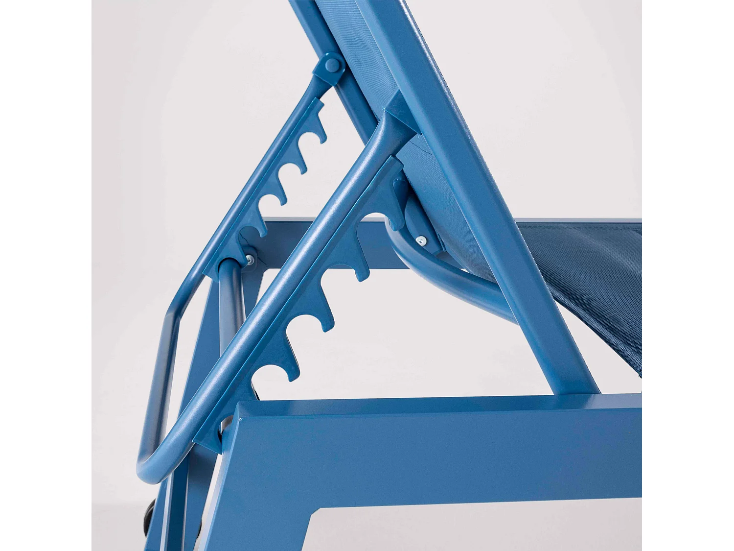 Lot de 2 bains de soleil en aluminium et textilène bleu pacifique - Noumea