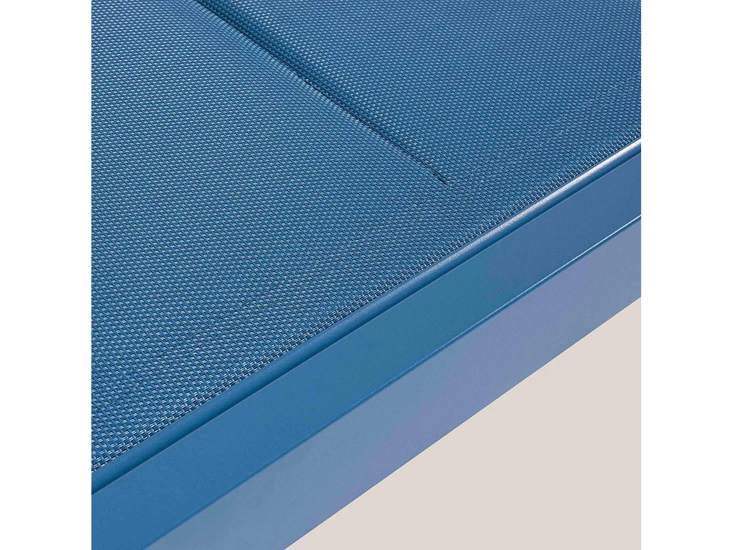 Lot de 2 bains de soleil en aluminium et textilène bleu pacifique - Noumea