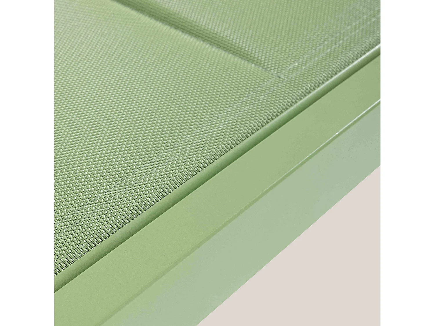 Lot de 2 bains de soleil en aluminium et textilène vert cactus - Noumea