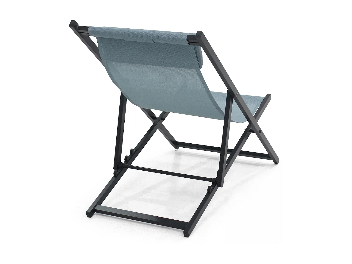 Set van 2 blauwe ligstoelen