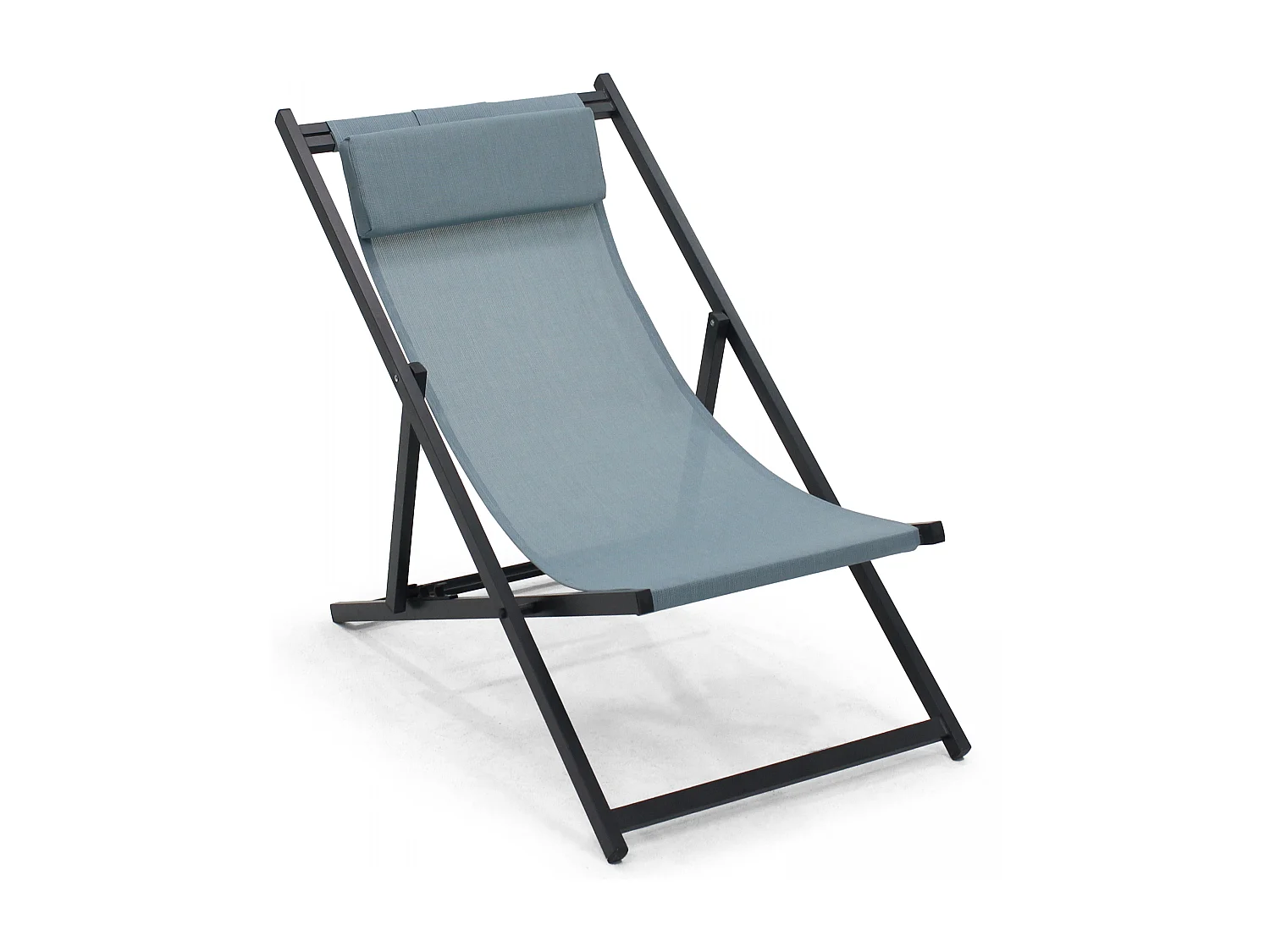 Set van 2 blauwe ligstoelen