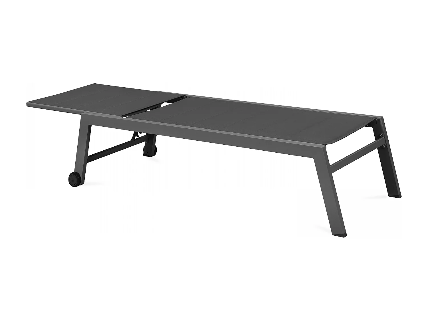 Lot de 2 bains de soleil en aluminium gris - Nouméa