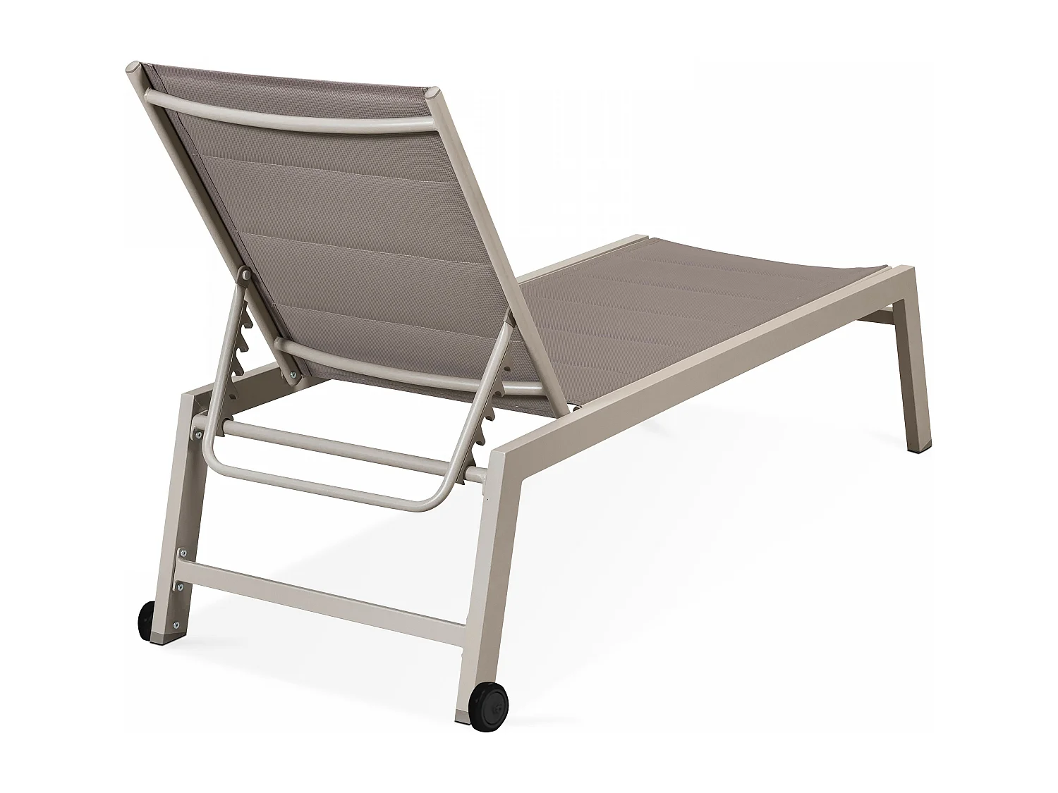 Set van 2 taupekleurige ligstoelen