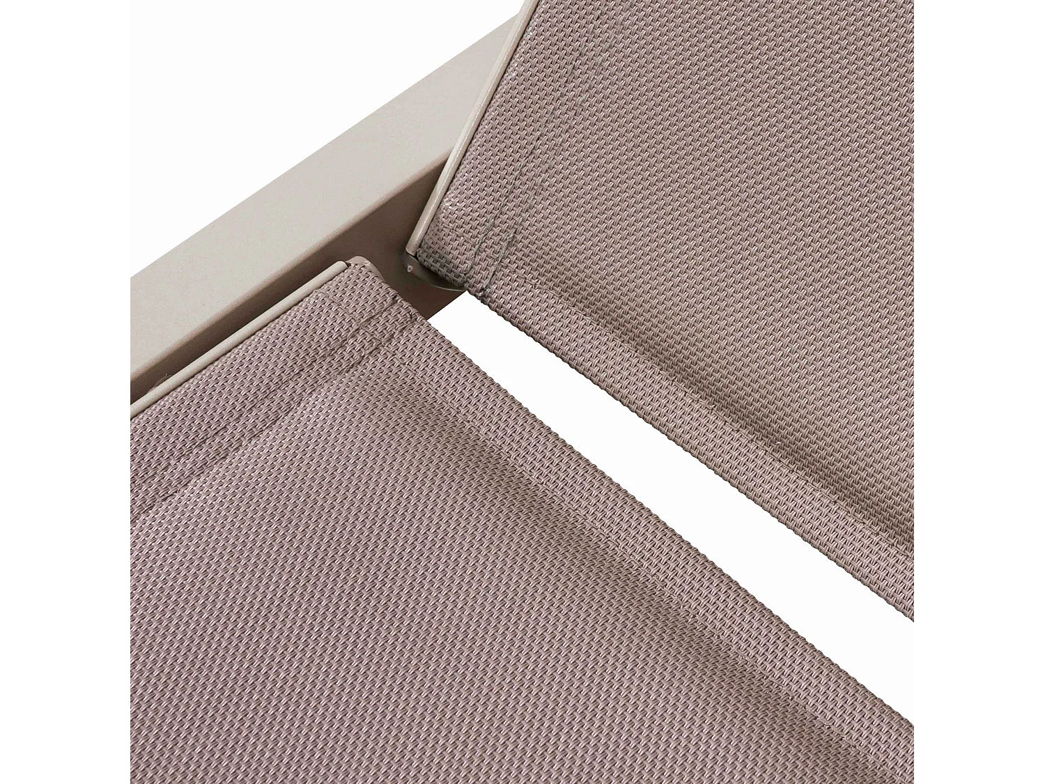 Set van 2 taupekleurige ligstoelen