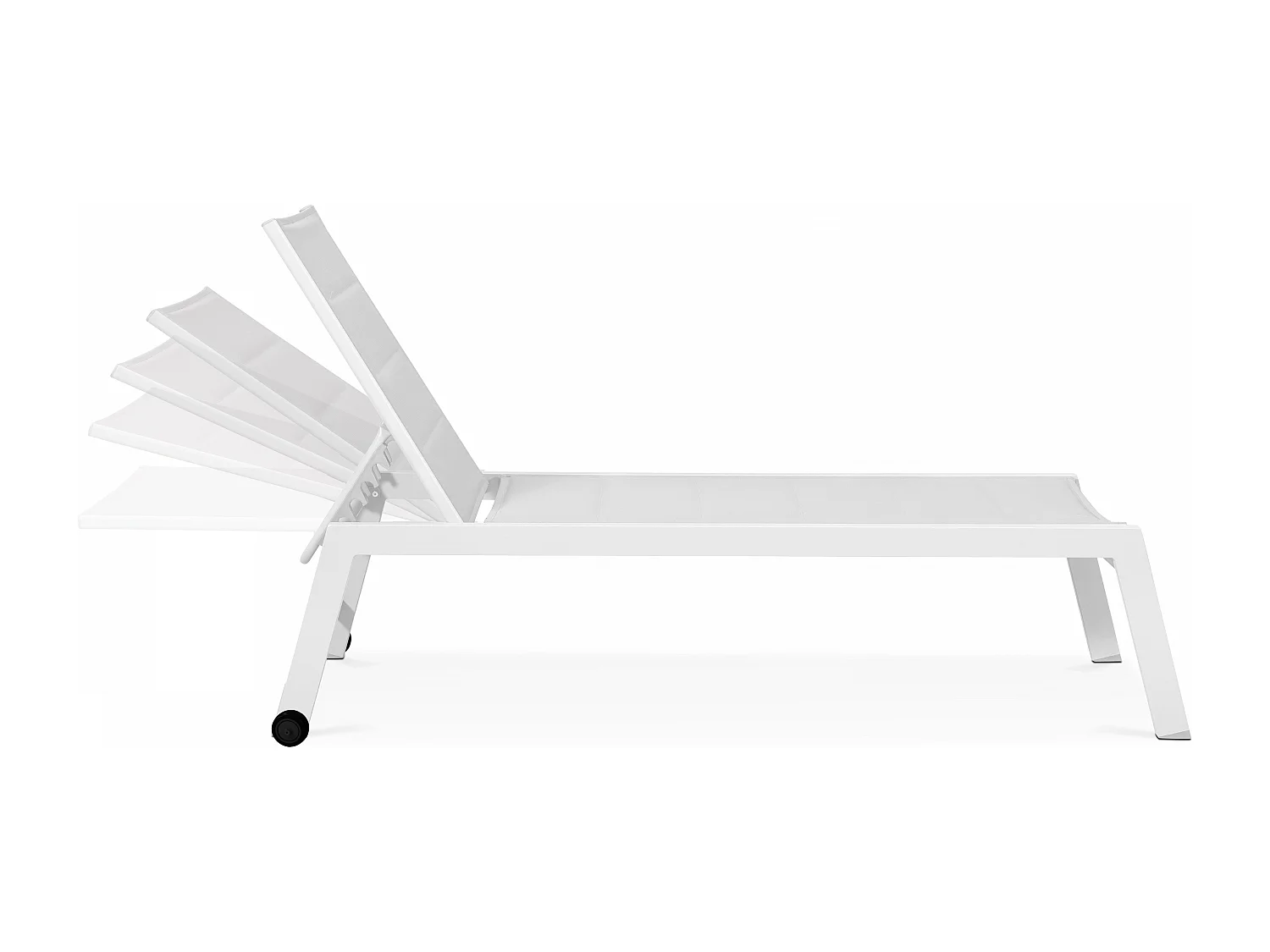 Lot de 2 bains de soleil en aluminium blanc - Nouméa