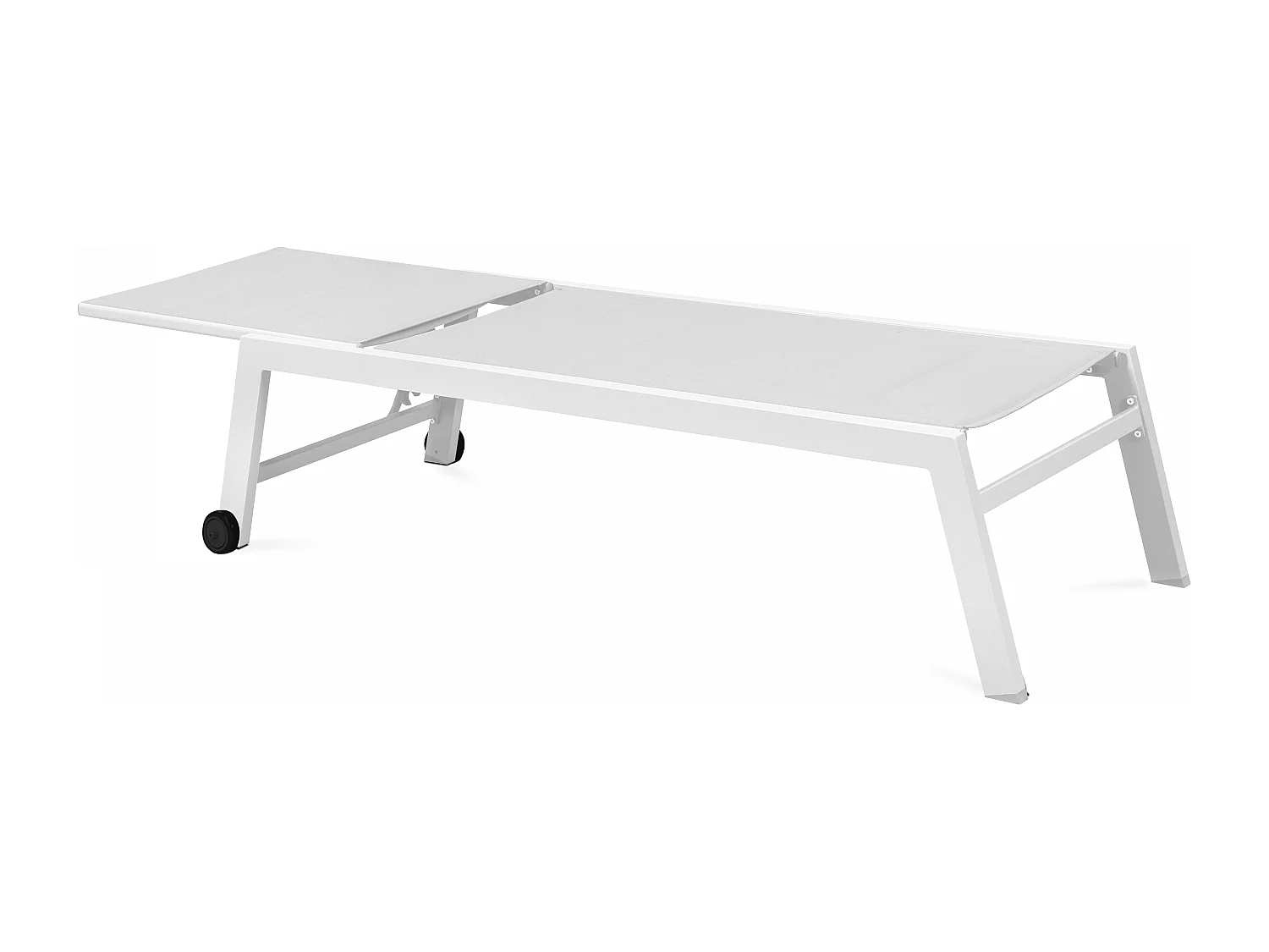 Lot de 2 bains de soleil en aluminium blanc - Nouméa