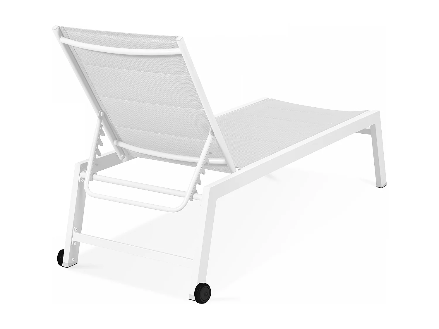 Lot de 2 bains de soleil en aluminium blanc - Nouméa