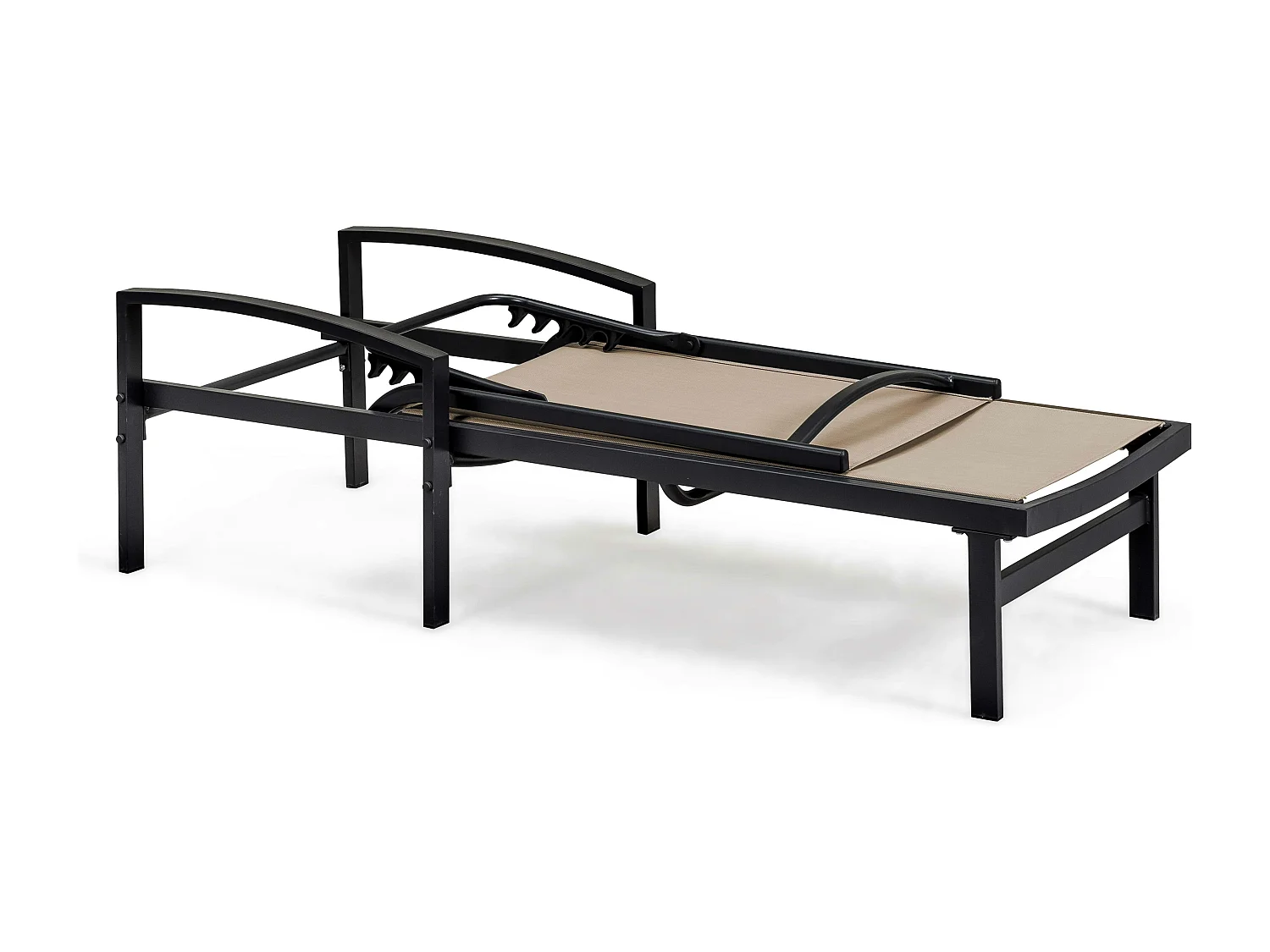 Lot de 2 bains de soleil en aluminium taupe - Oléron