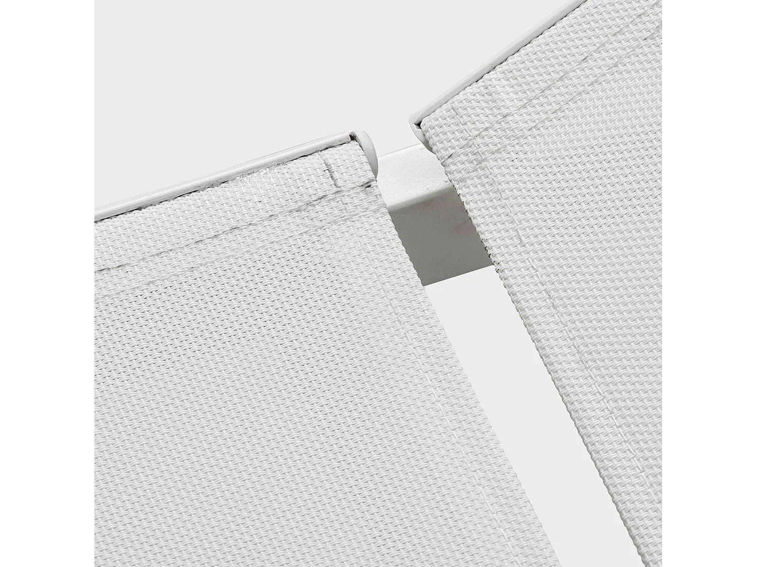 Lot de 2 bains de soleil en acier blanc - Tahiti