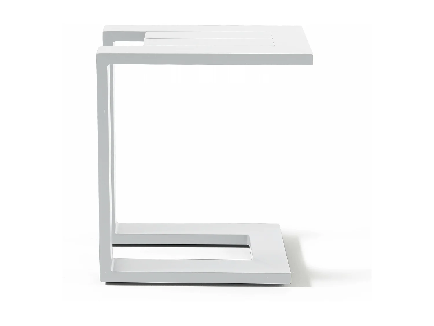 Ensemble bain de soleil avec tablette en aluminium blanc - Galapagos