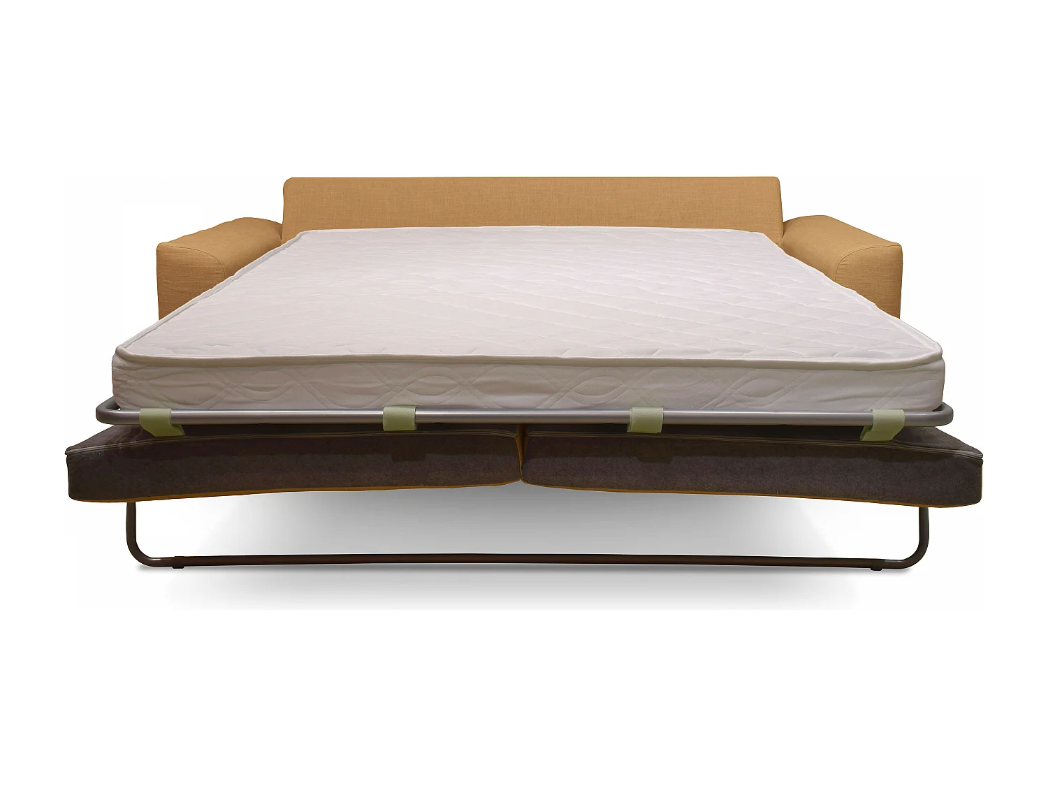 Canapé convertible en tissu 3 places ocre