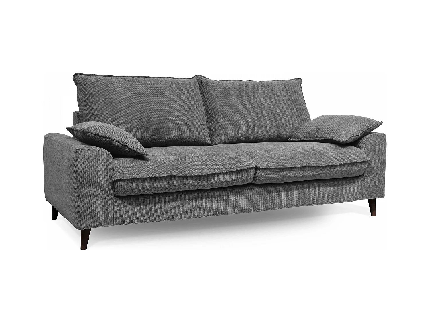 Canapé convertible en tissu chiné 3 places gris clair