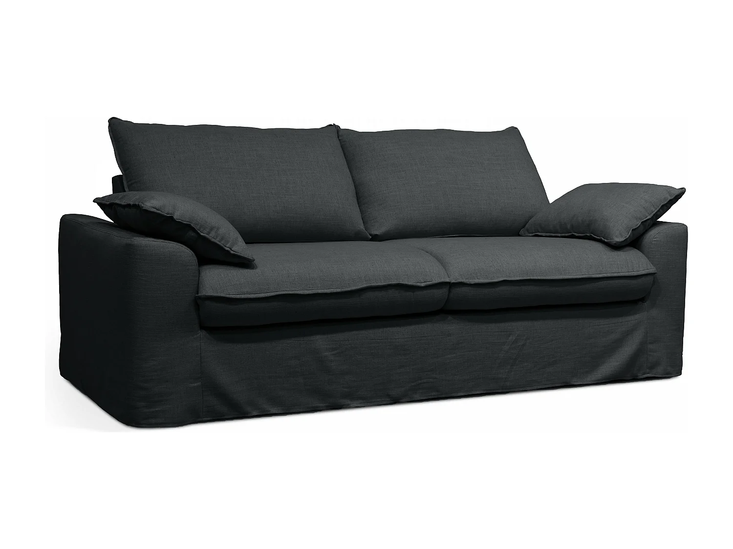 Canapé convertible en tissu 3 places gris