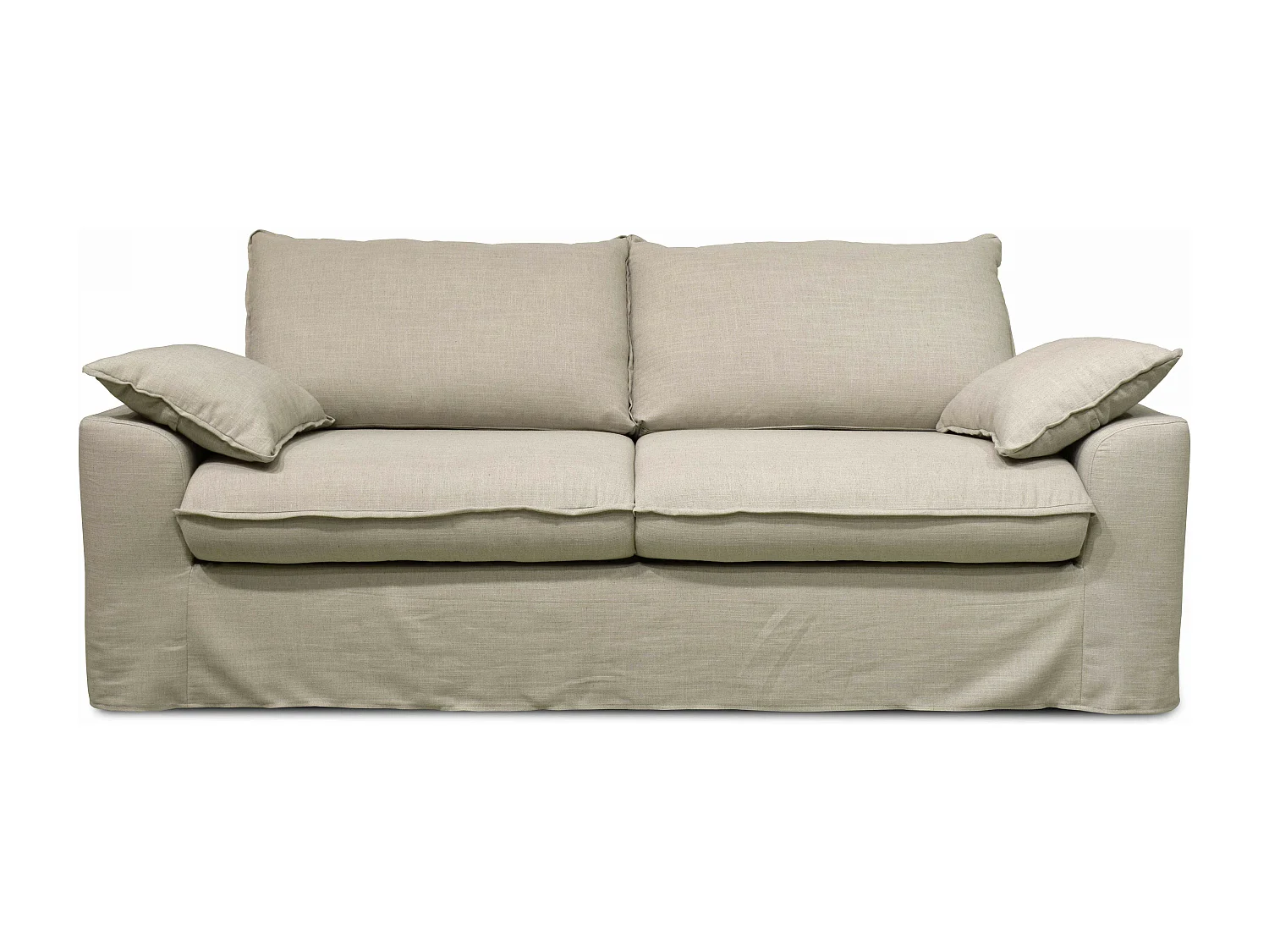 Canapé convertible en tissu 3 places beige