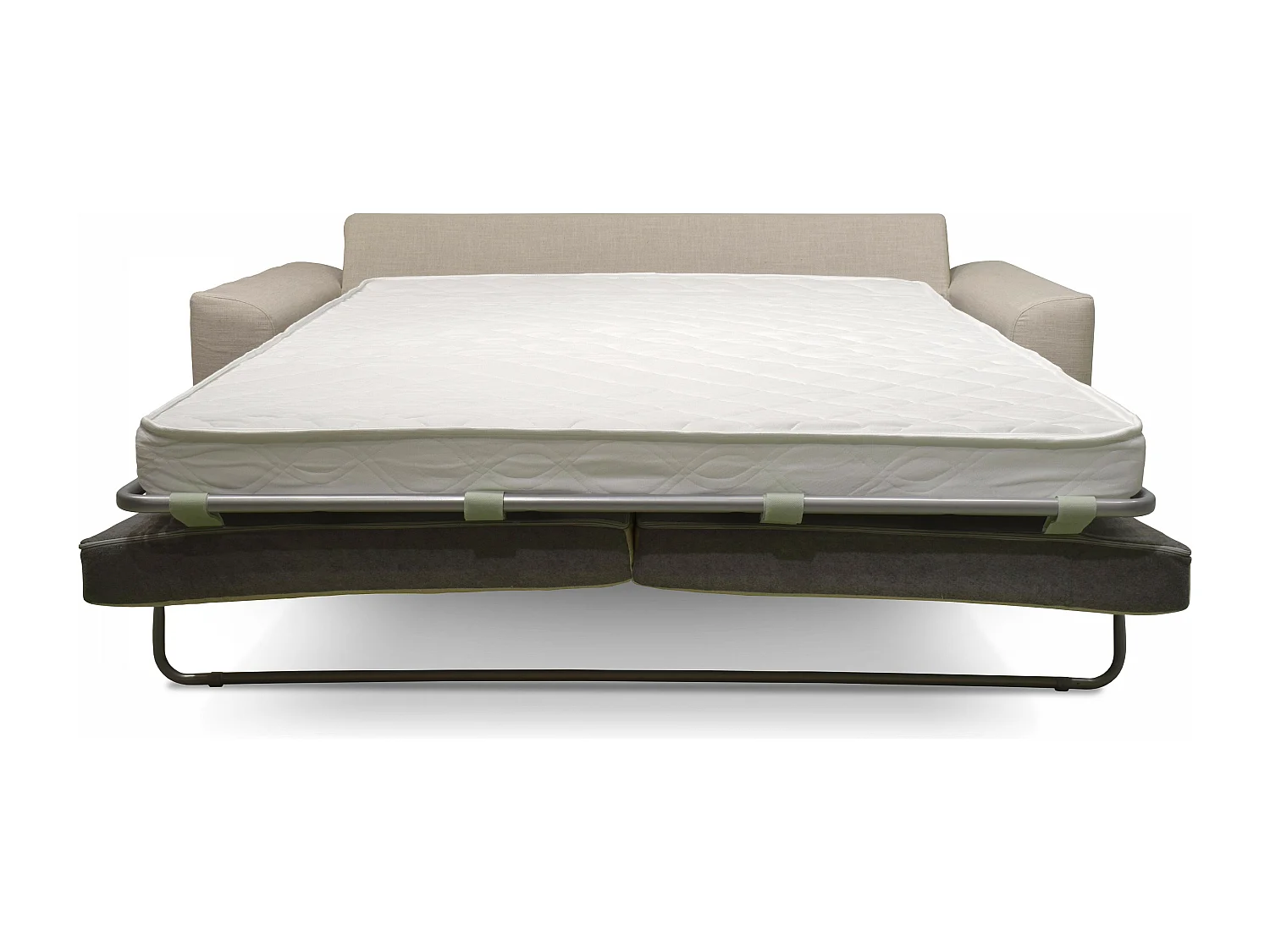 Canapé convertible en tissu 3 places beige