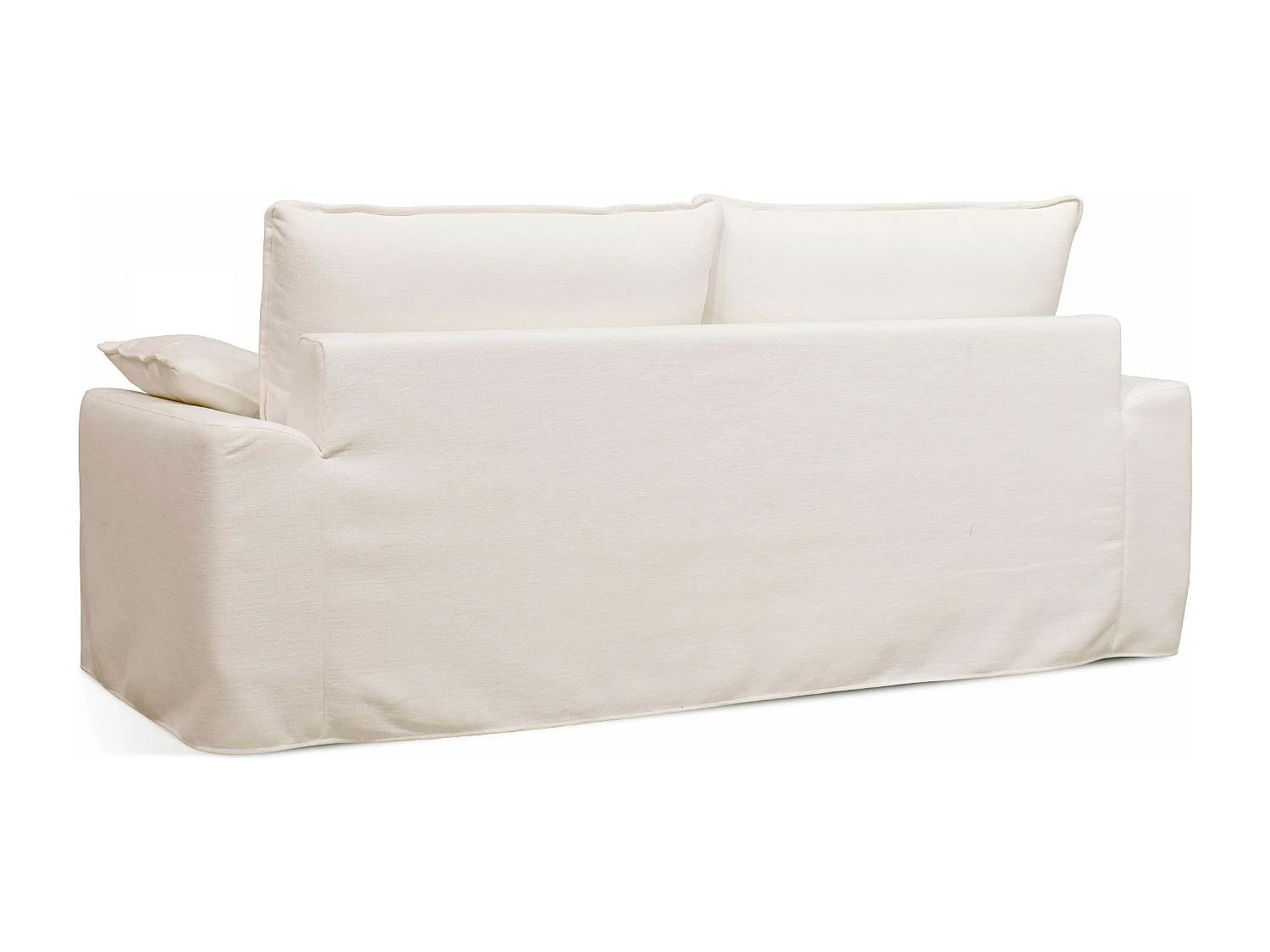 Canapé convertible en tissu texturé 3 places blanc