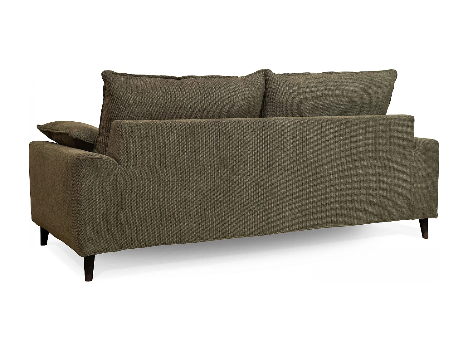 Canapé convertible en tissu chiné 3 places vert kaki