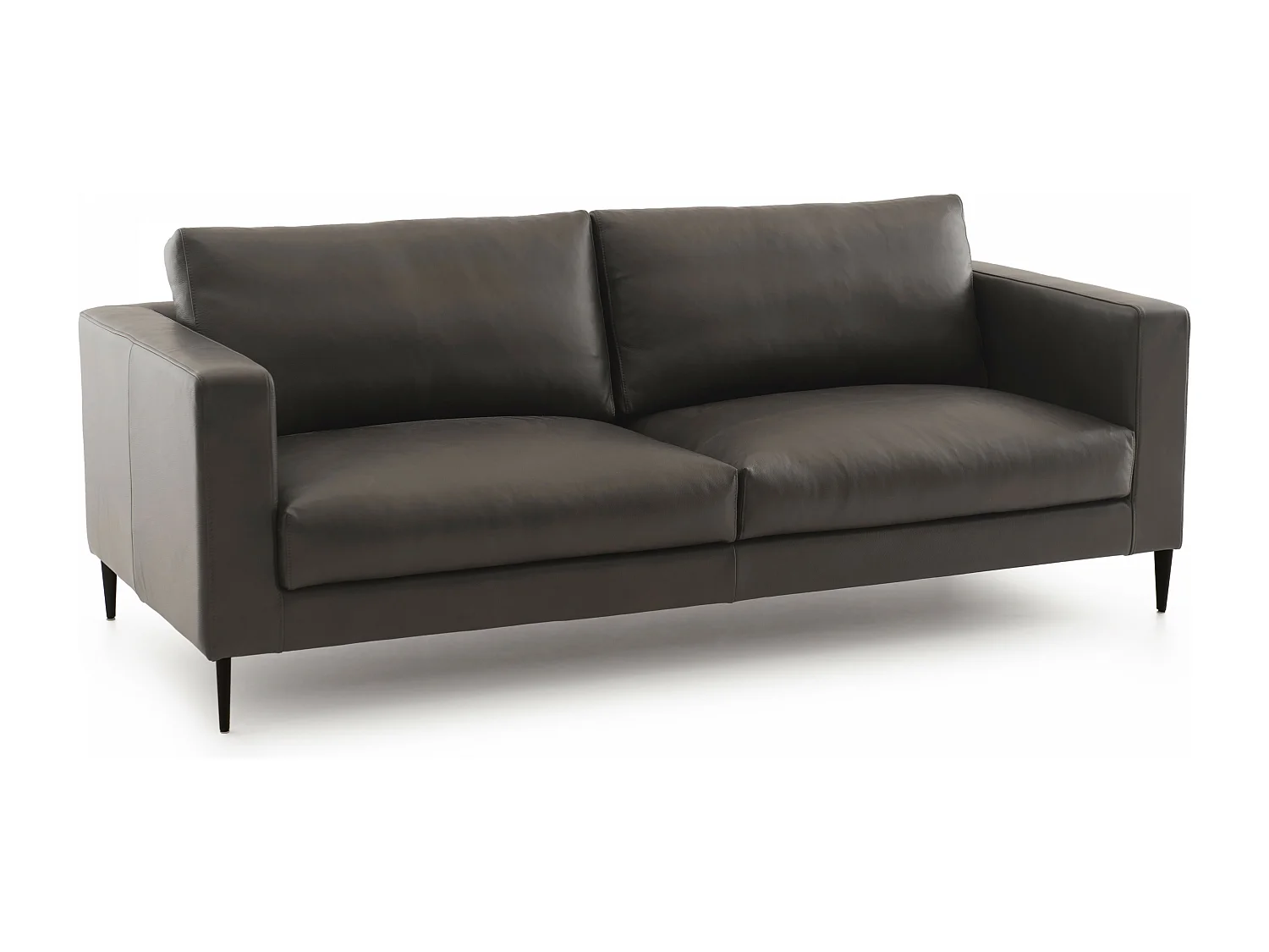 Canapé en cuir 3 places noir