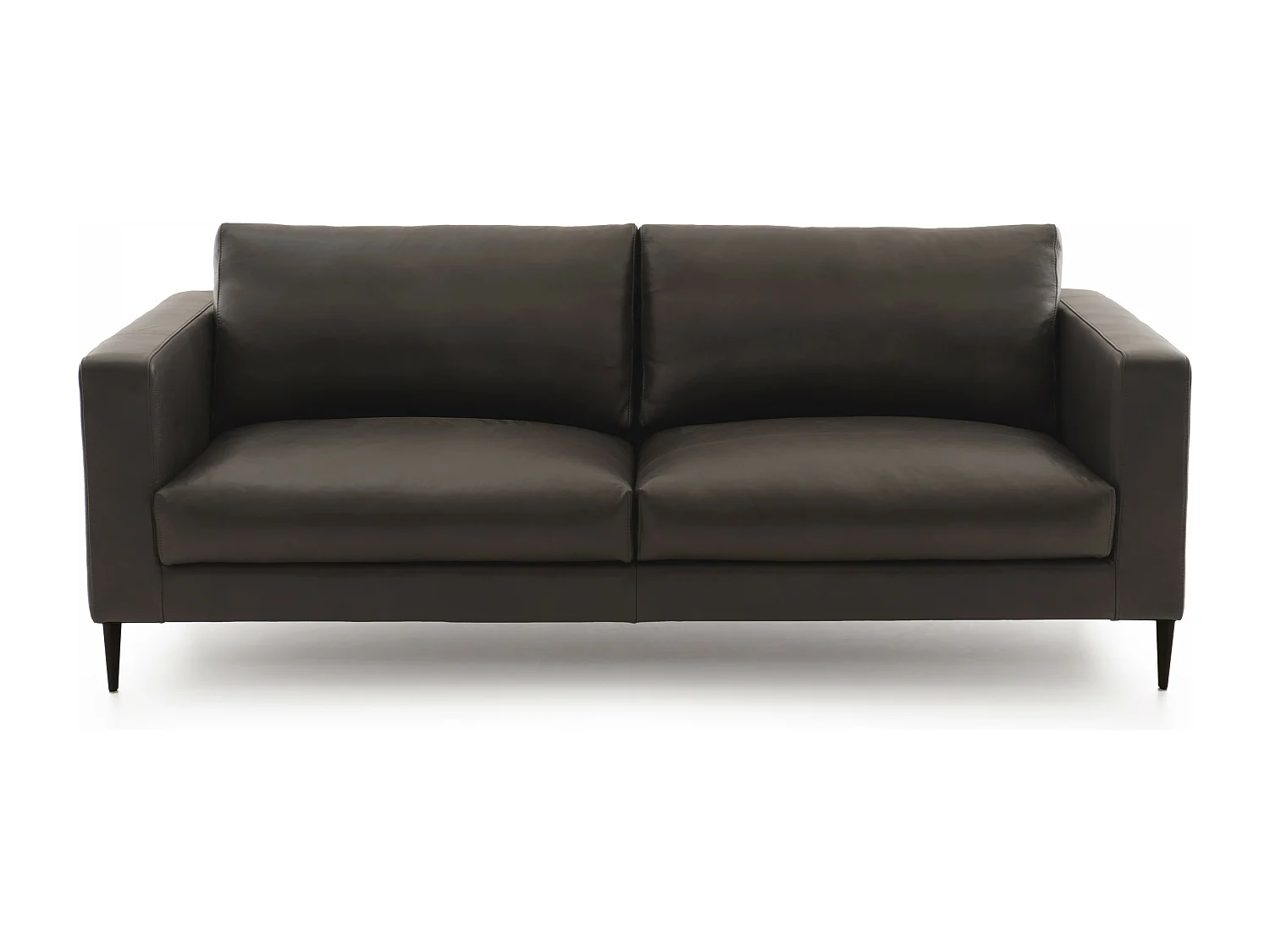 Canapé en cuir 3 places noir