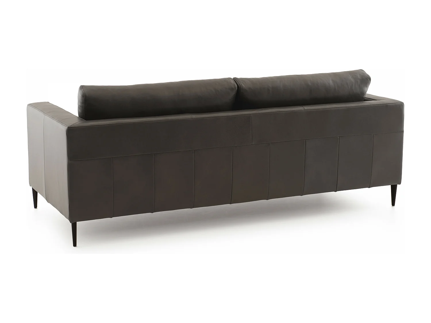 Canapé en cuir 3 places noir