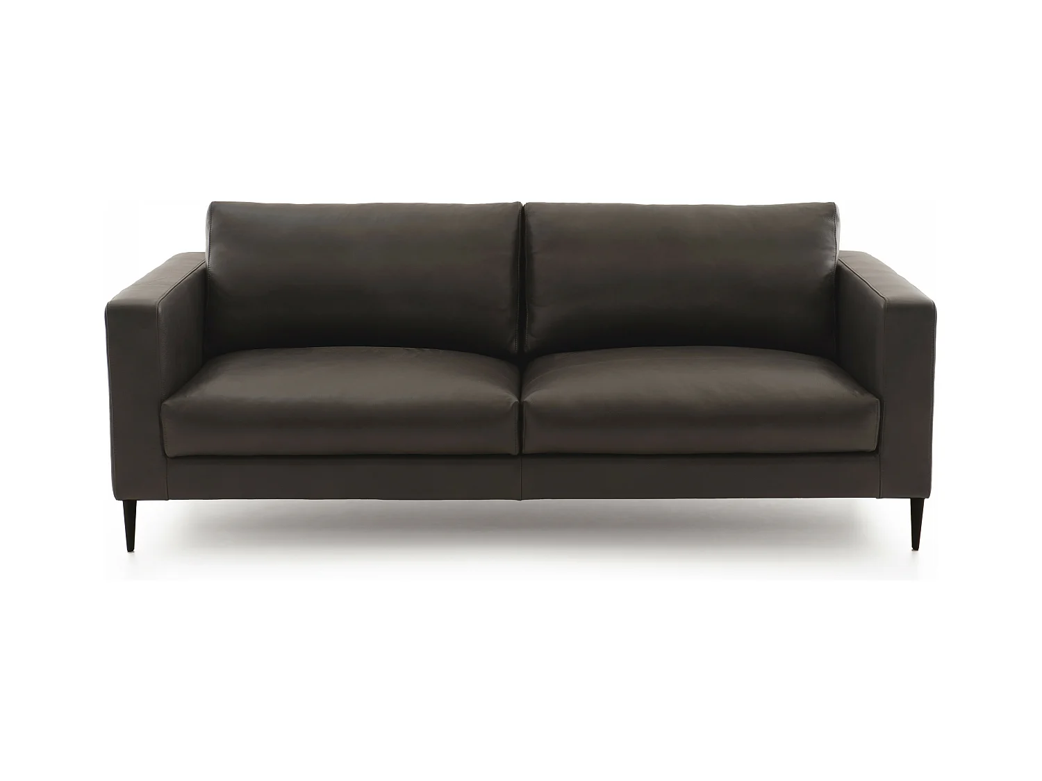 Canapé en cuir 3 places noir