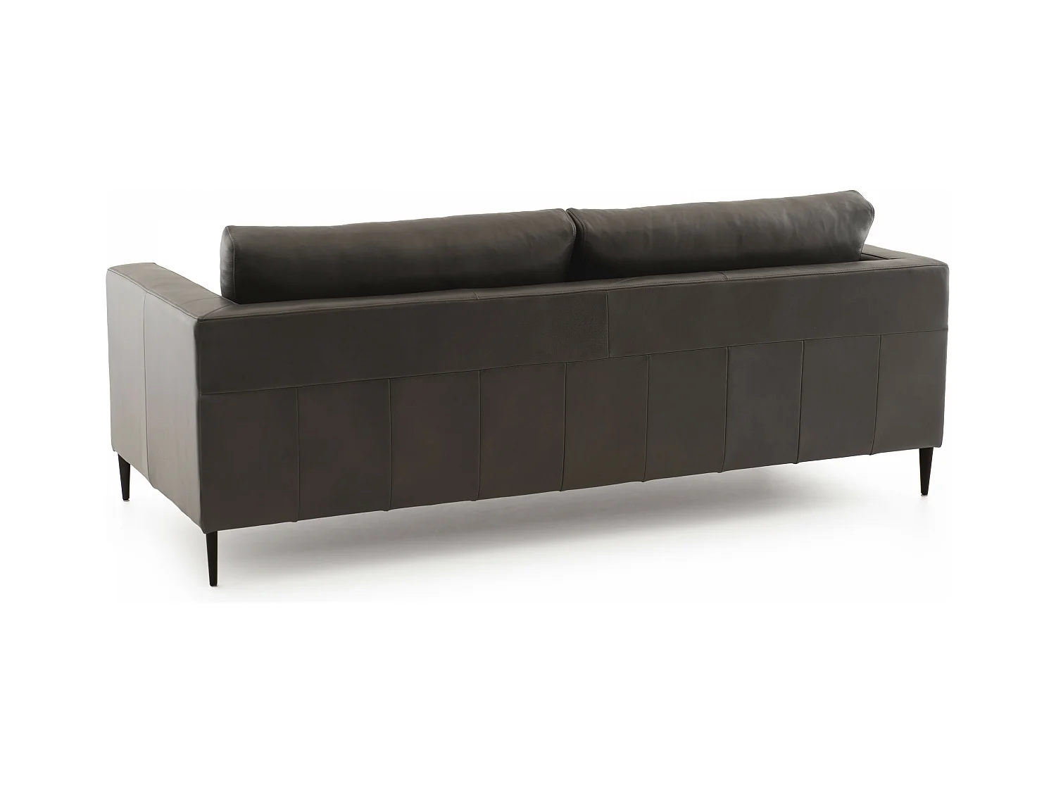 Canapé en cuir 3 places noir