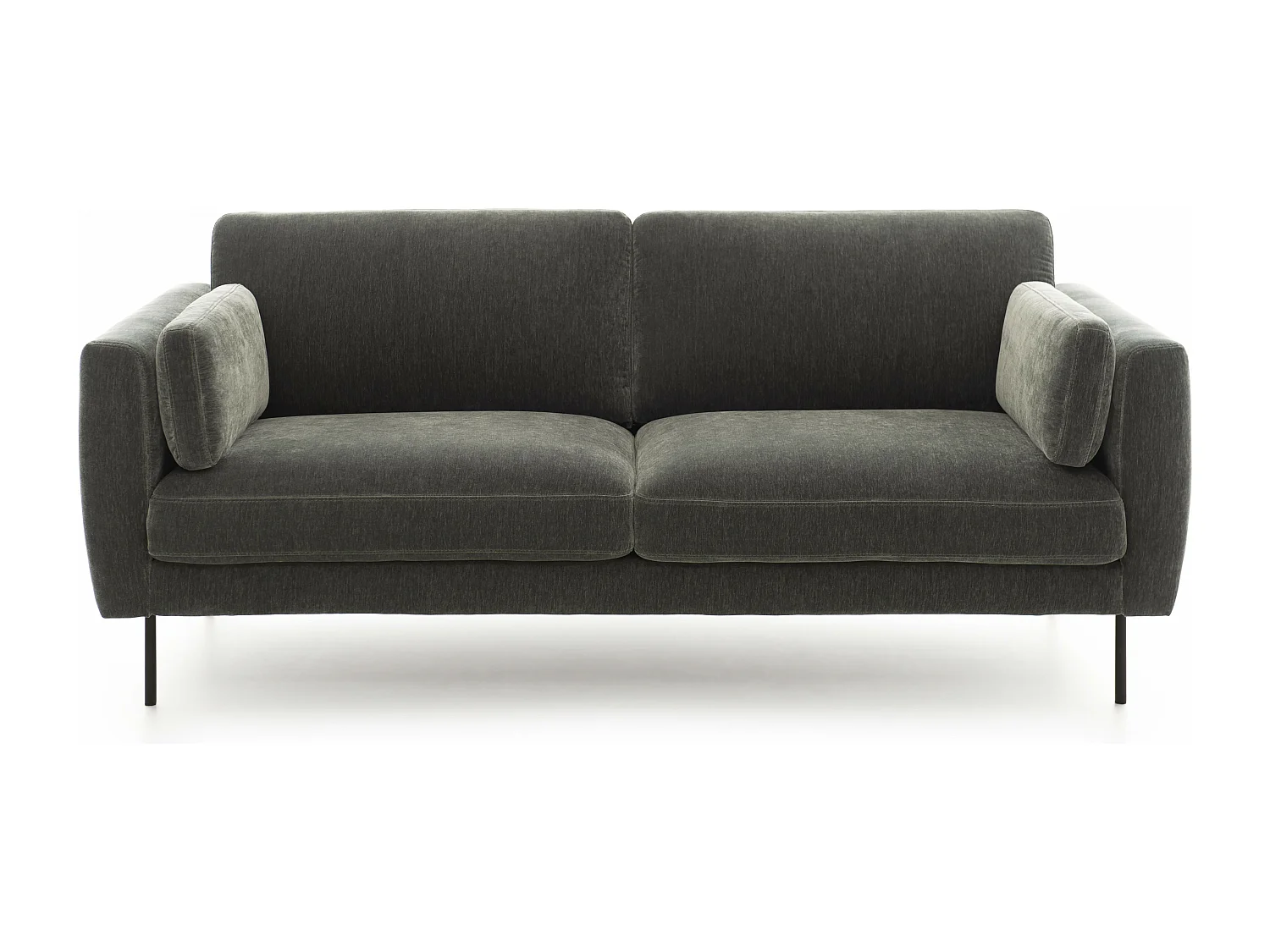 Canapé en velours 3 places vert gris