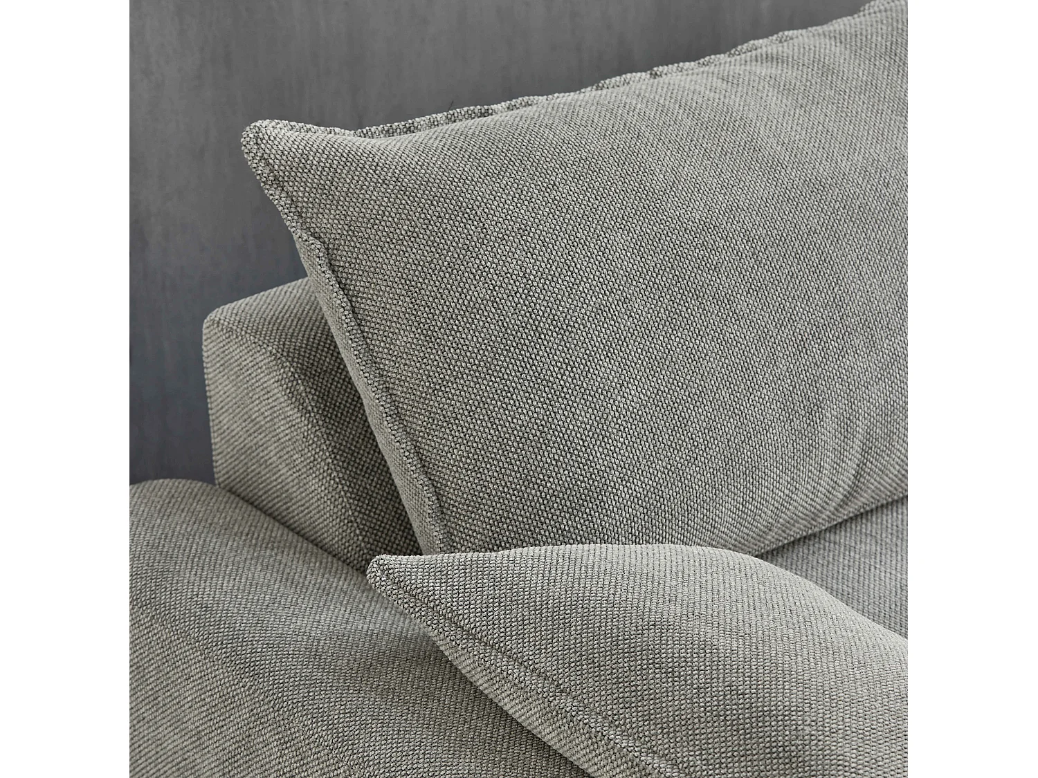 Canapé en tissu chiné 3 places gris clair