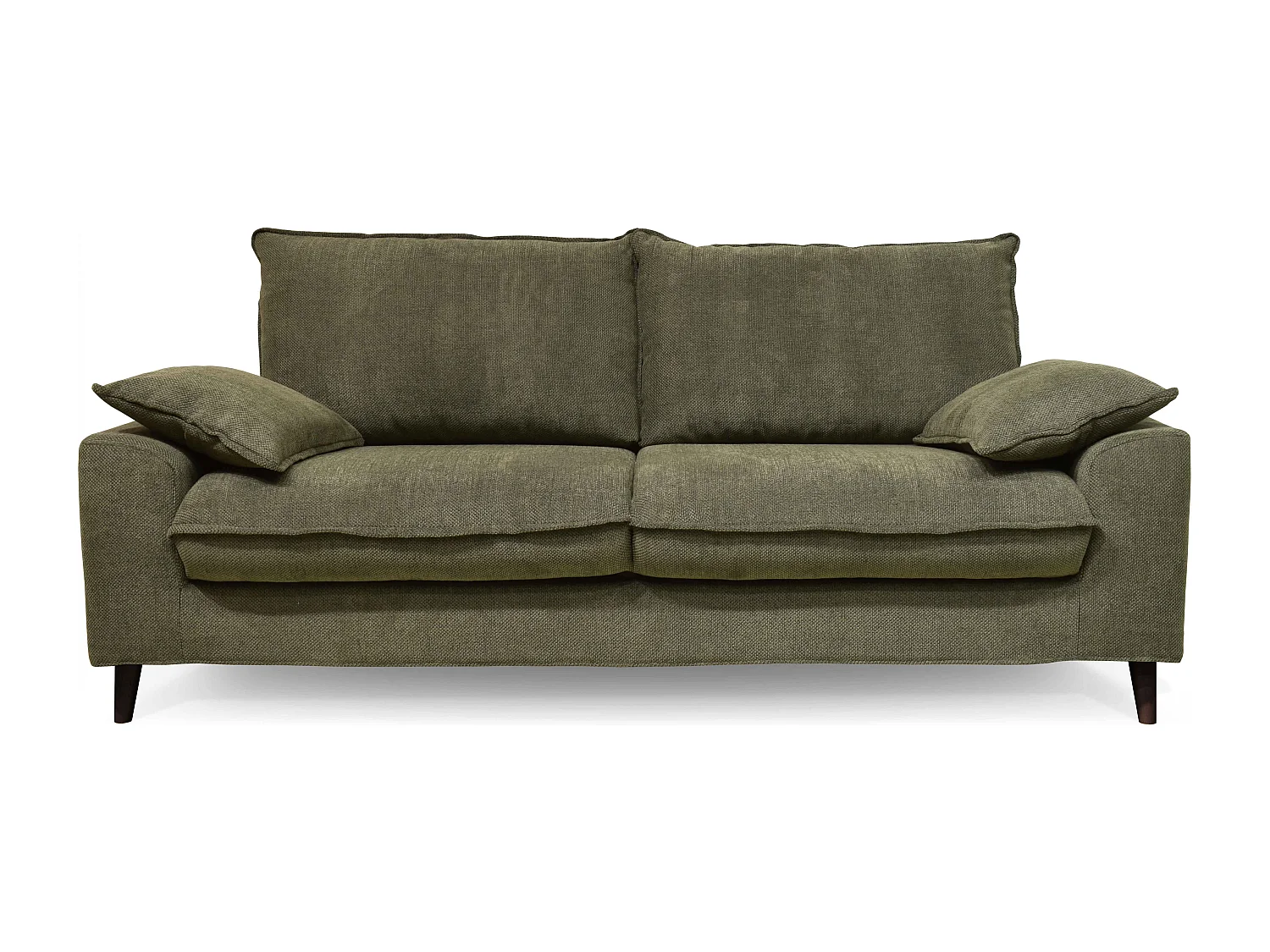 Canapé en tissu chiné 3 places vert kaki