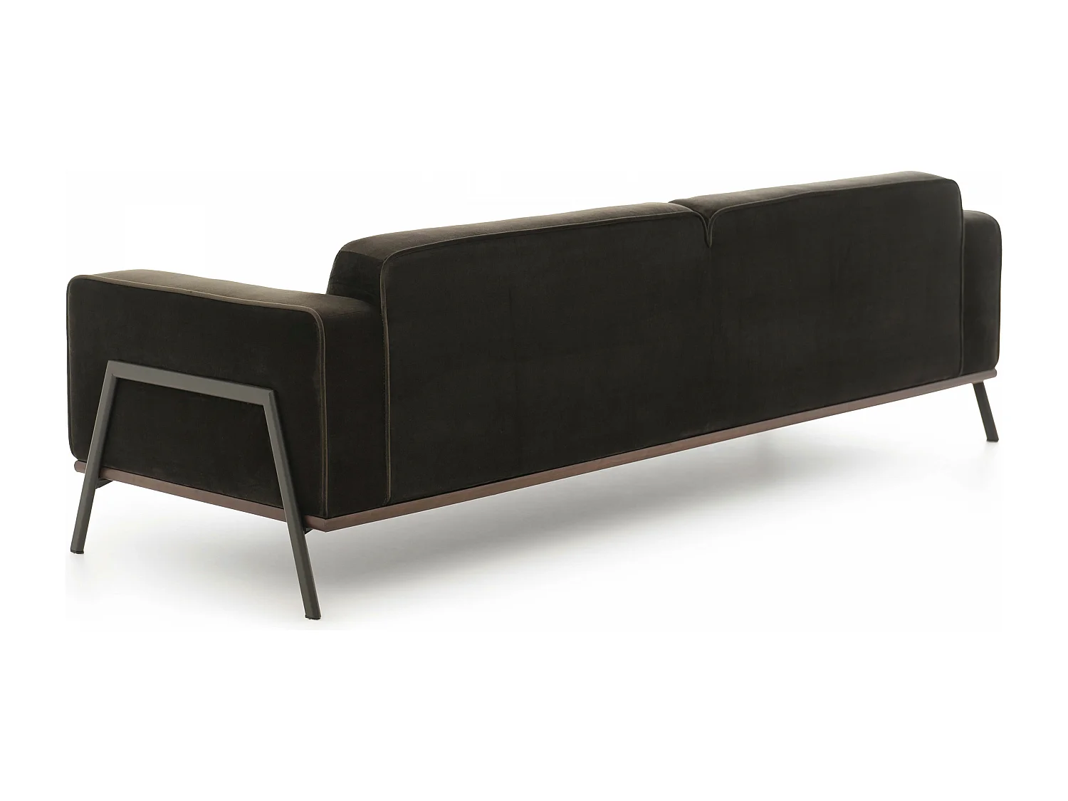 Canapé en velours 4 places kaki