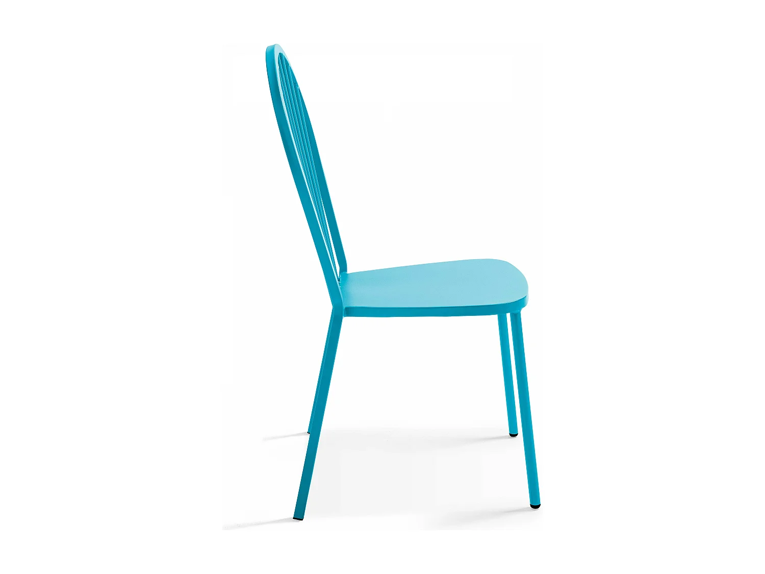 Chaise bistrot de jardin en métal bleu