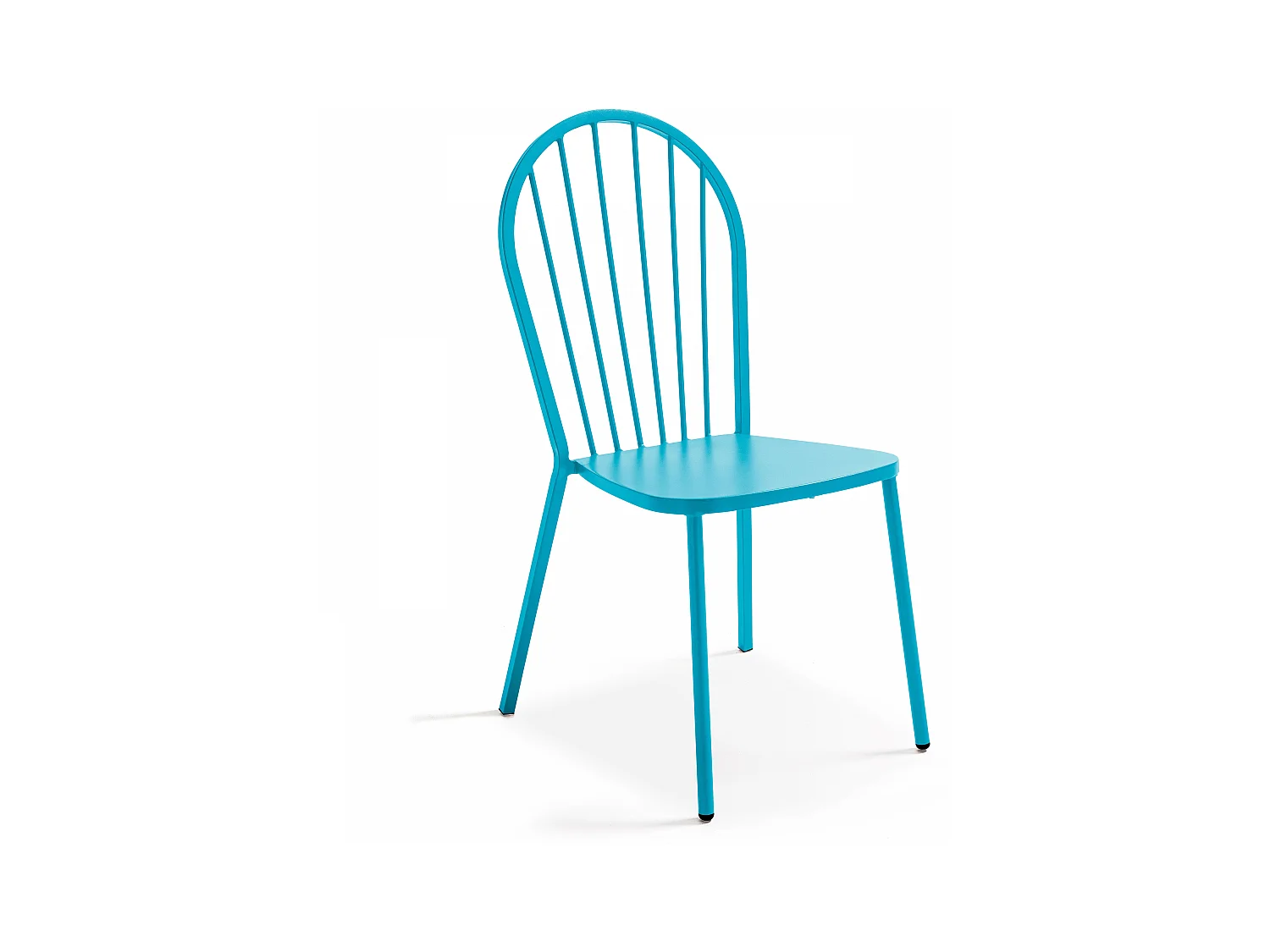 Chaise bistrot de jardin en métal bleu