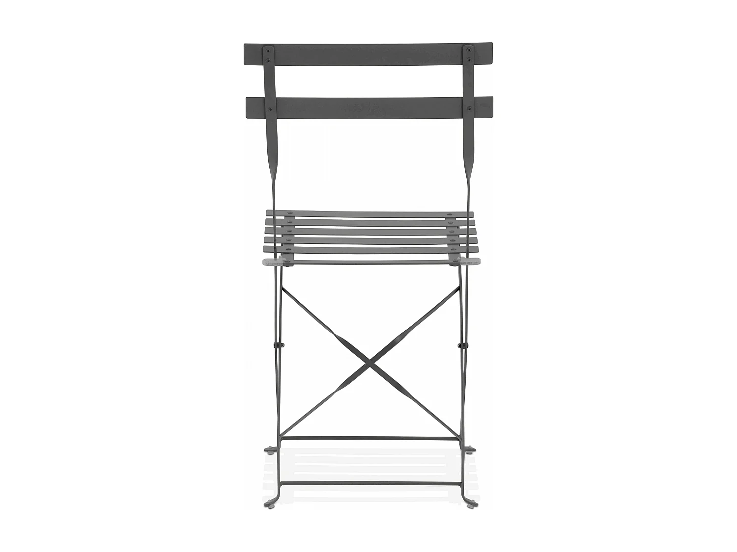 Lot de 2 chaises pliantes en acier grises