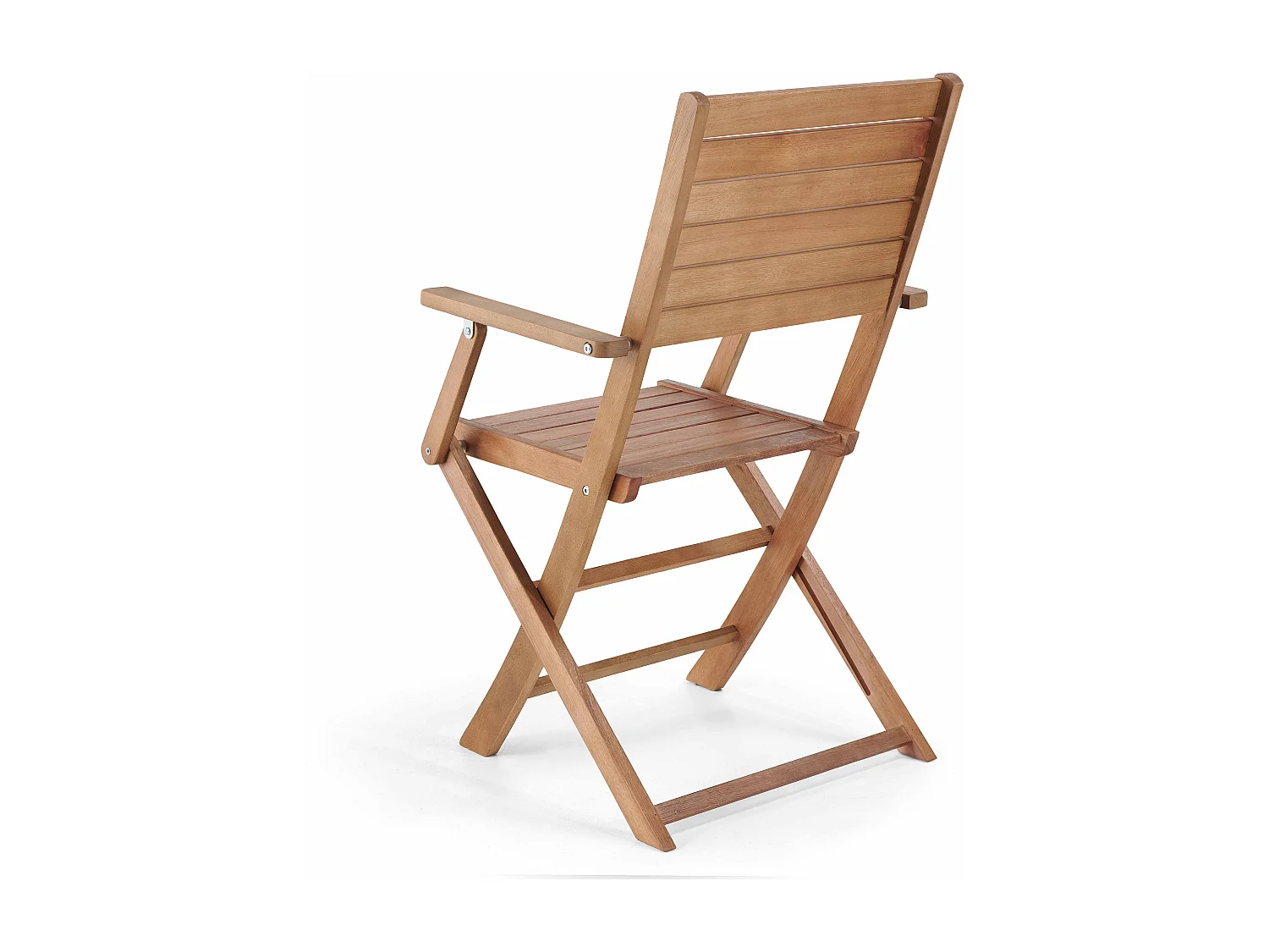 Lot de 2 fauteuils en bois d'eucalyptus