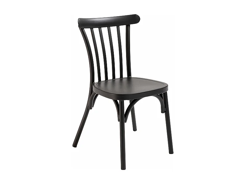 Chaise de terrasse en aluminium noire