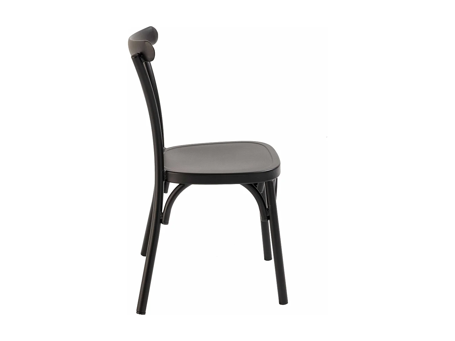 Chaise de terrasse en aluminium noire