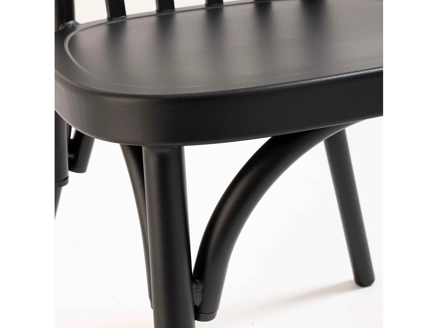 Chaise de terrasse en aluminium noire