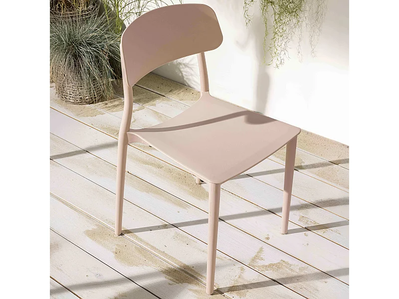 Set van twee polypropyleen stoelen roze