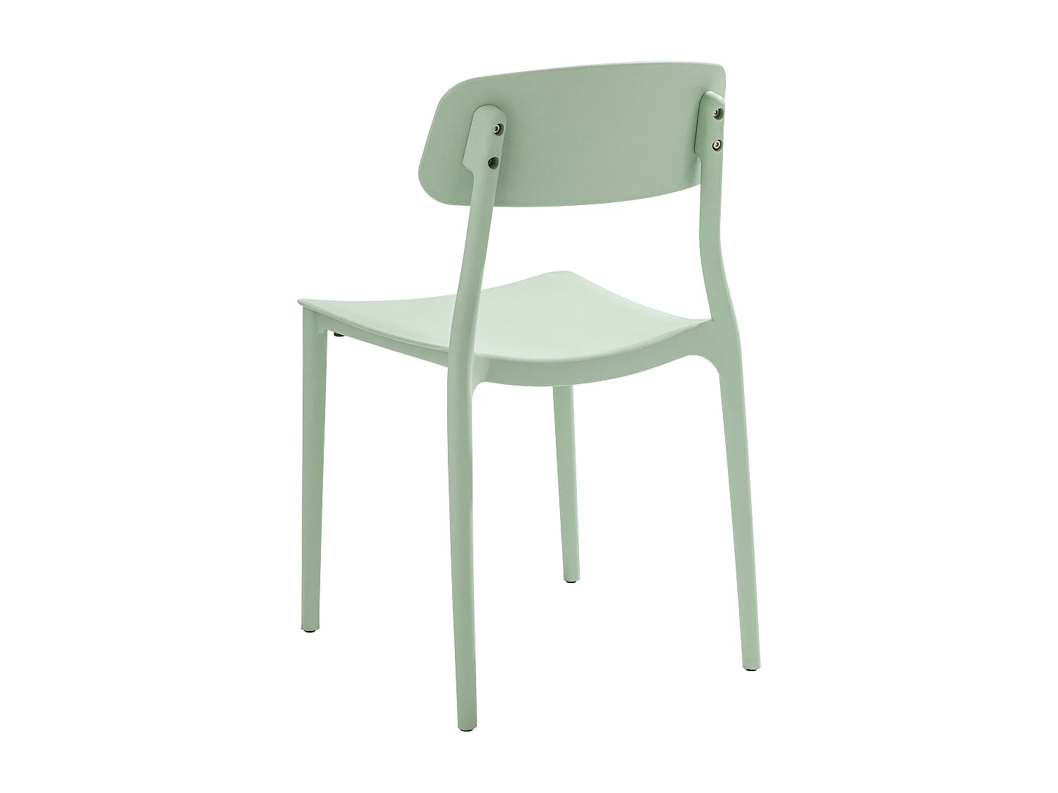 Lot de deux chaises en polypropylène vert menthe