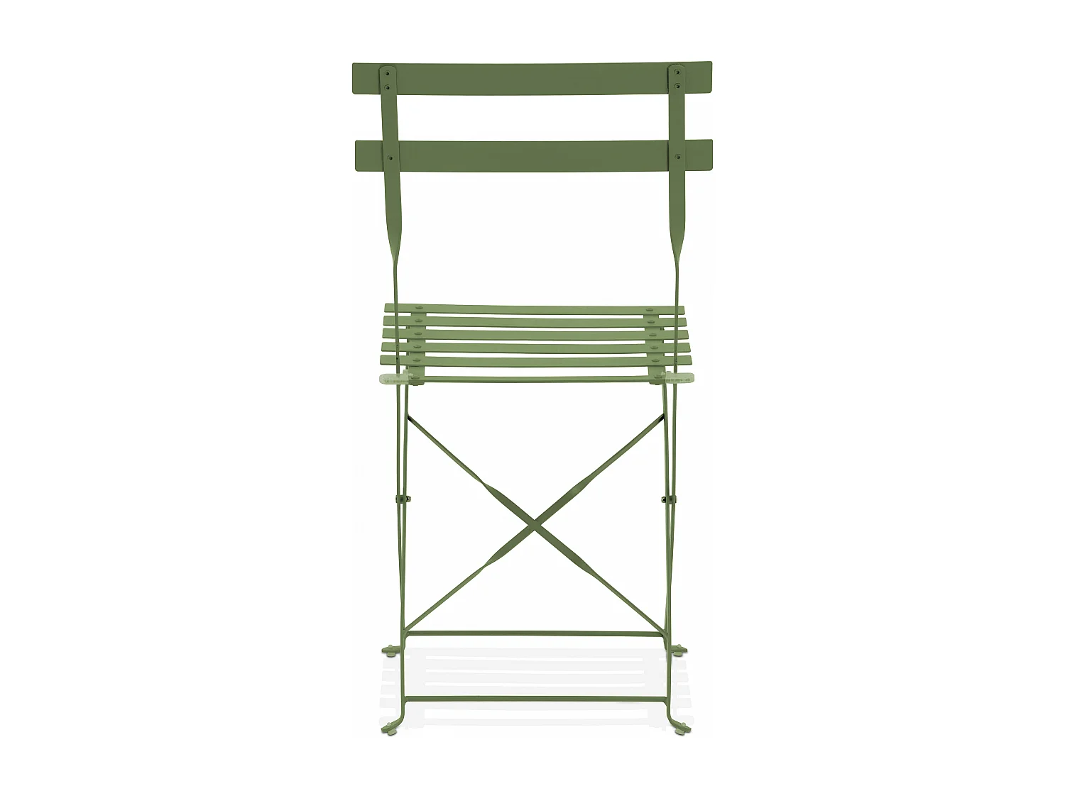 Lot de 2 chaises pliantes en acier vert cactus