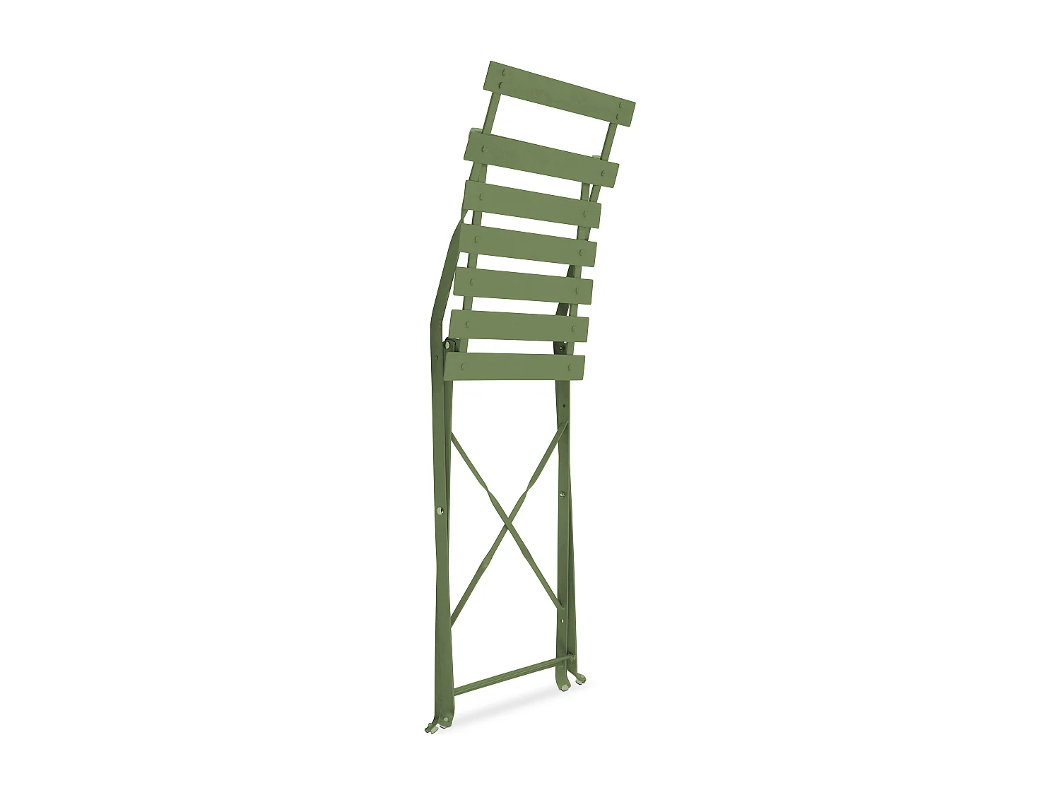 Lot de 2 chaises pliantes en acier vert cactus