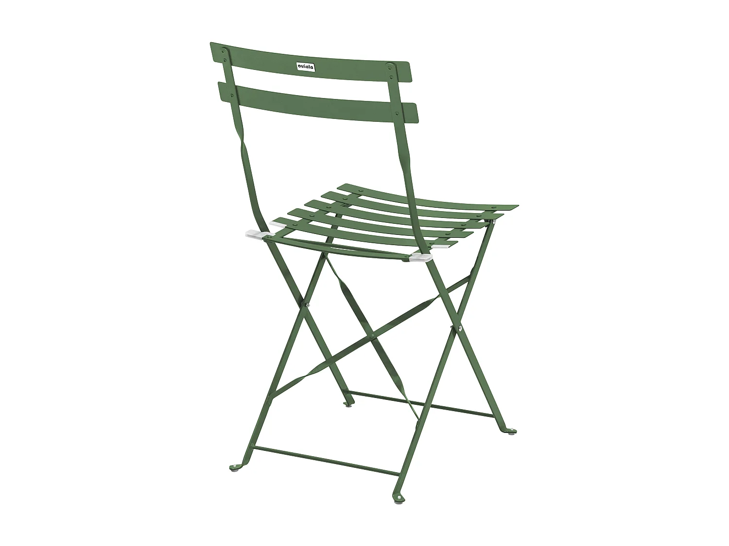 Lot de 2 chaises pliantes en acier vert cactus
