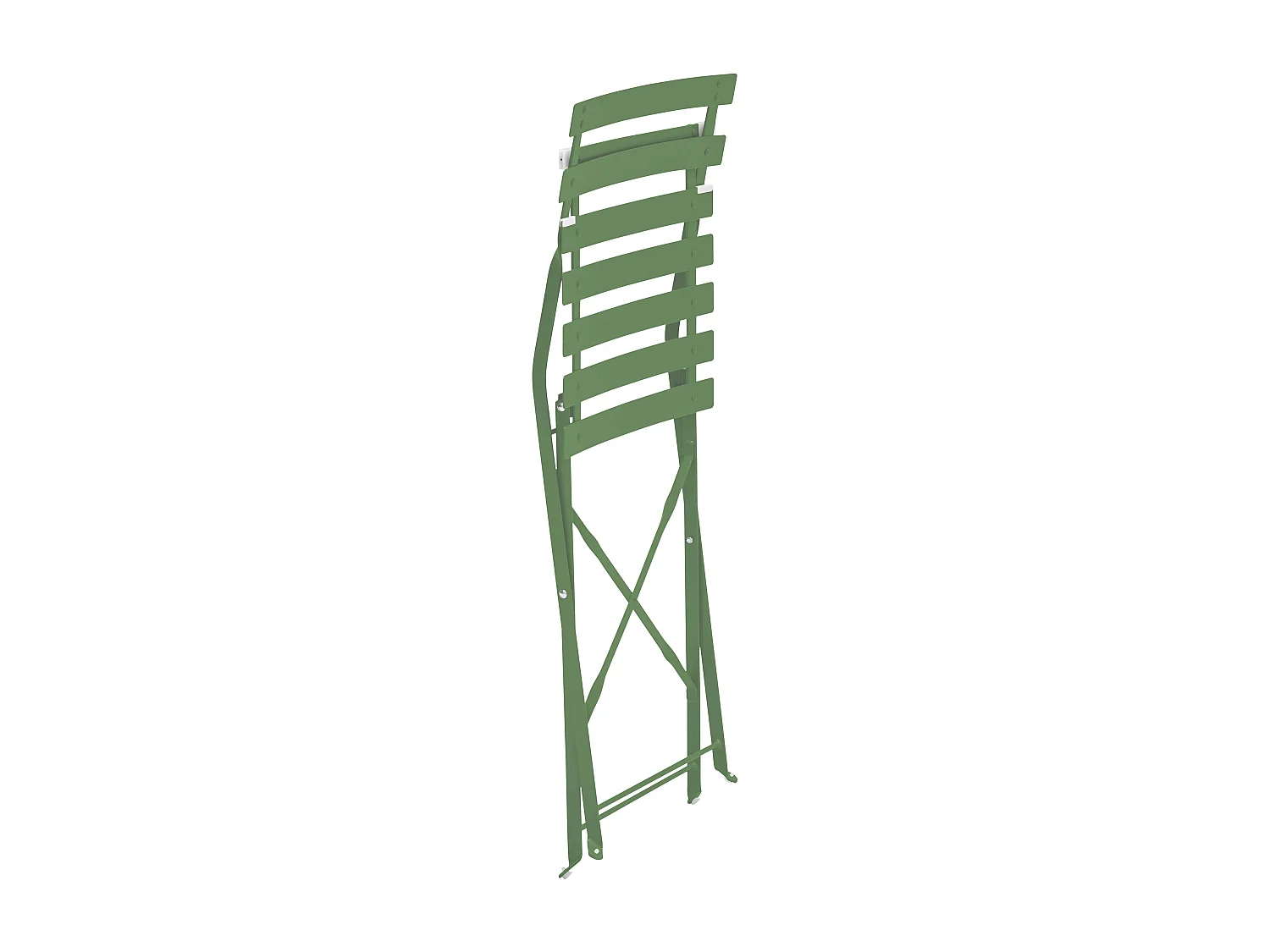 Lot de 2 chaises pliantes en acier vert cactus